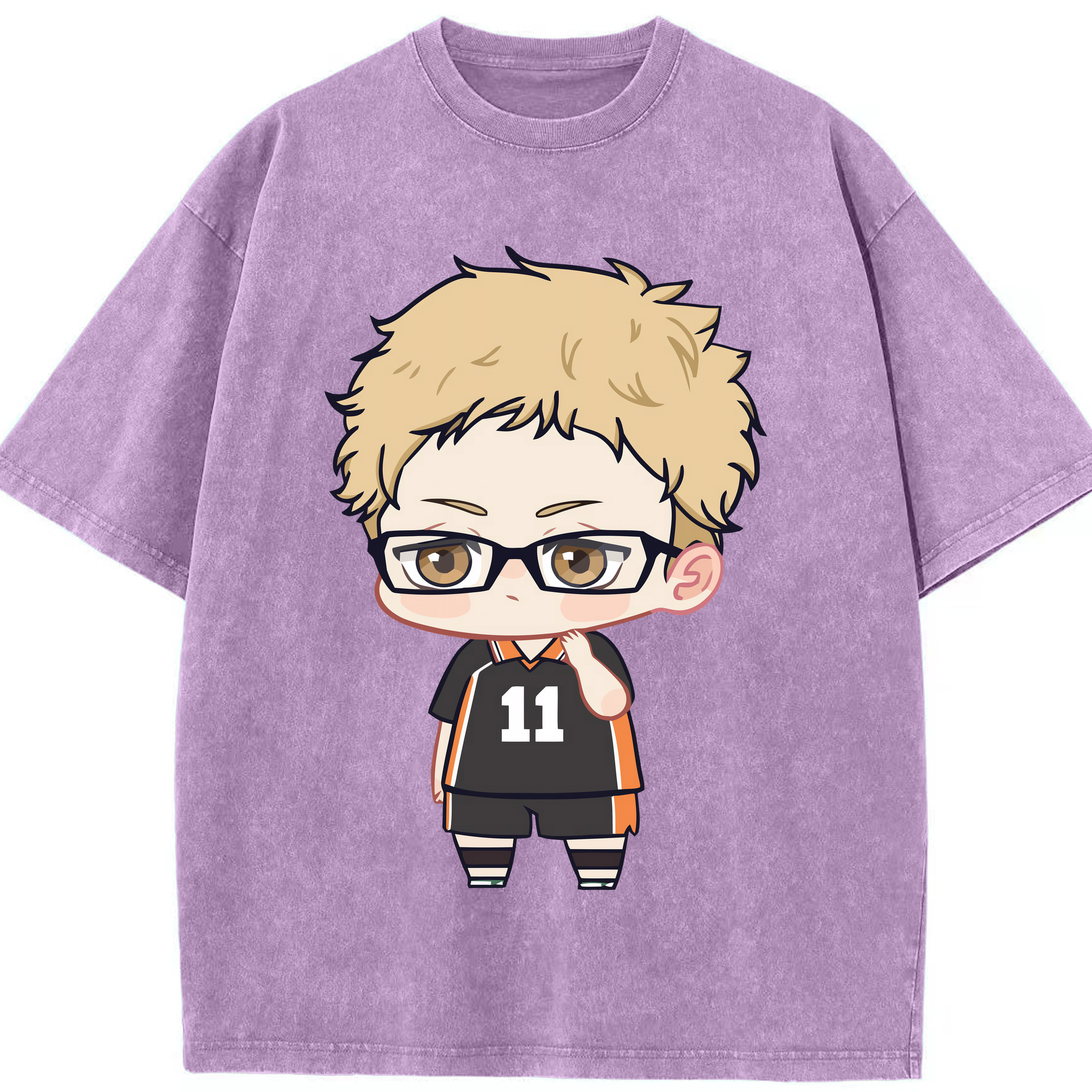 （画像用） ハイキュー!! Haikyu!! 綿100% ヴィンテージ風 半袖Tシャツ（フロントプリント）