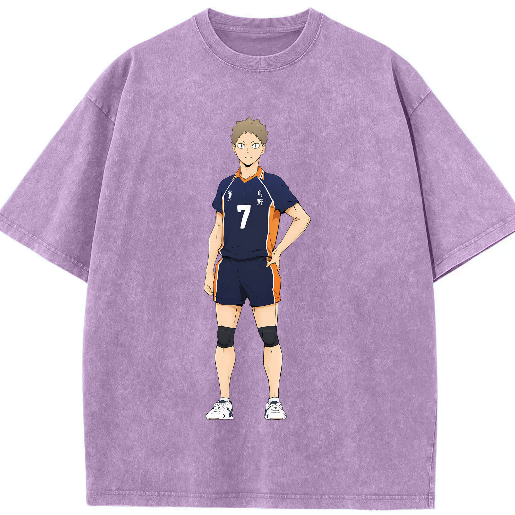 （画像用） ハイキュー!! Haikyu!! 綿100% ヴィンテージ風 半袖Tシャツ（フロントプリント）
