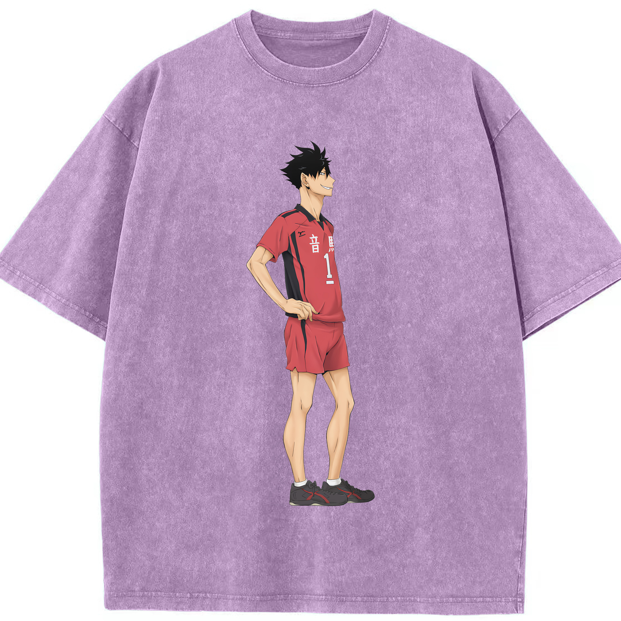 （画像用） ハイキュー!! Haikyu!! 綿100% ヴィンテージ風 半袖Tシャツ（フロントプリント）