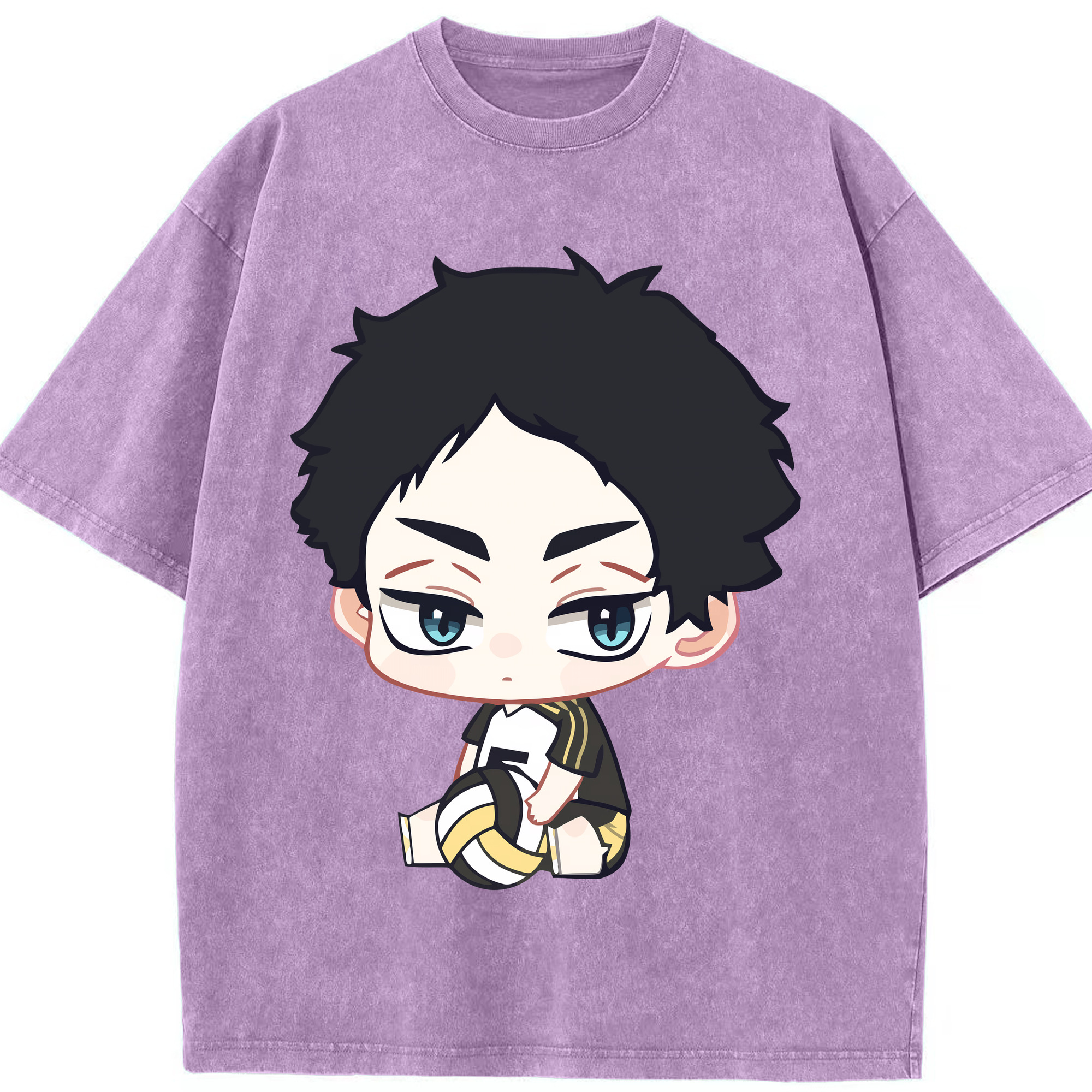 （画像用） ハイキュー!! Haikyu!! 綿100% ヴィンテージ風 半袖Tシャツ（フロントプリント）