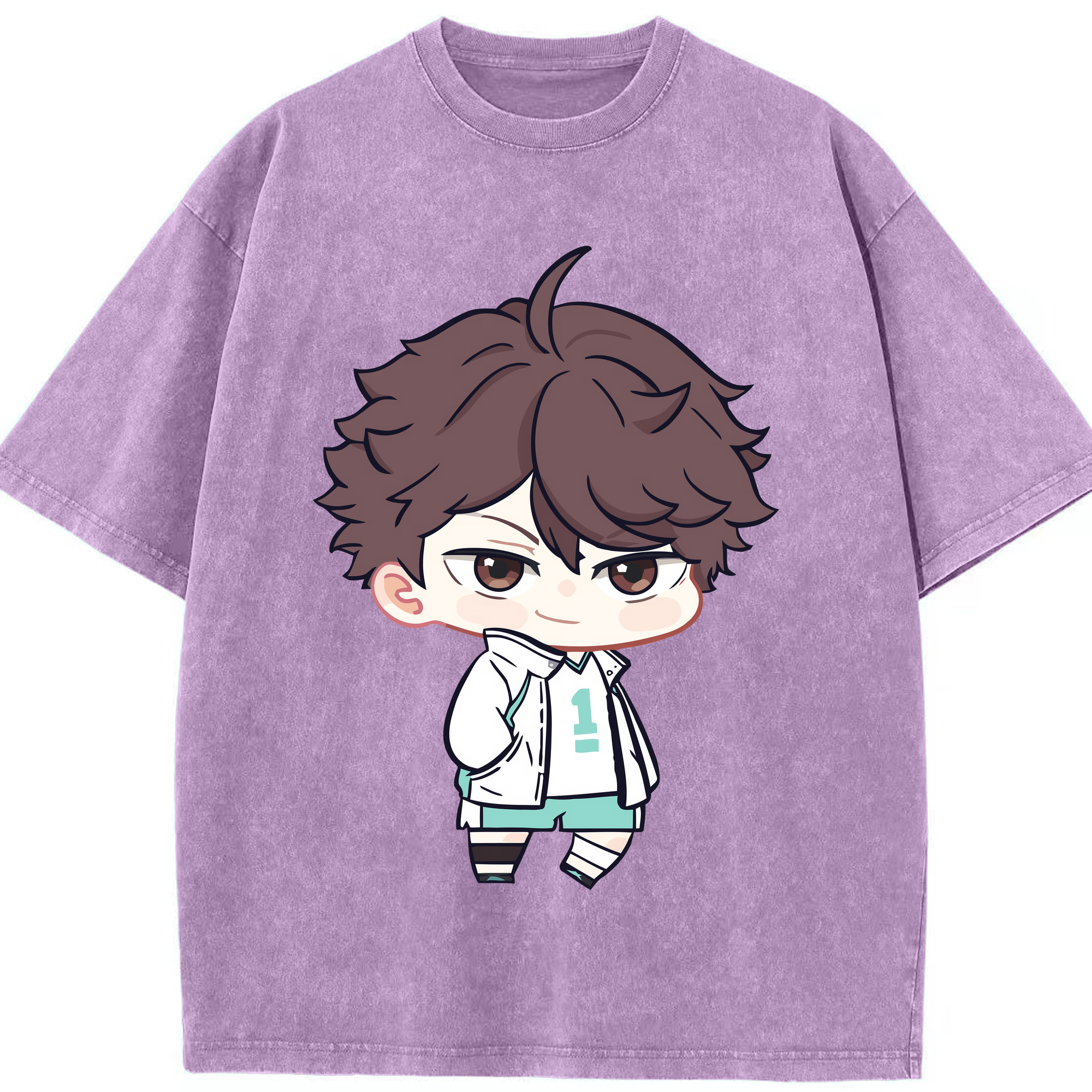 （画像用） ハイキュー!! Haikyu!! 綿100% ヴィンテージ風 半袖Tシャツ（フロントプリント）