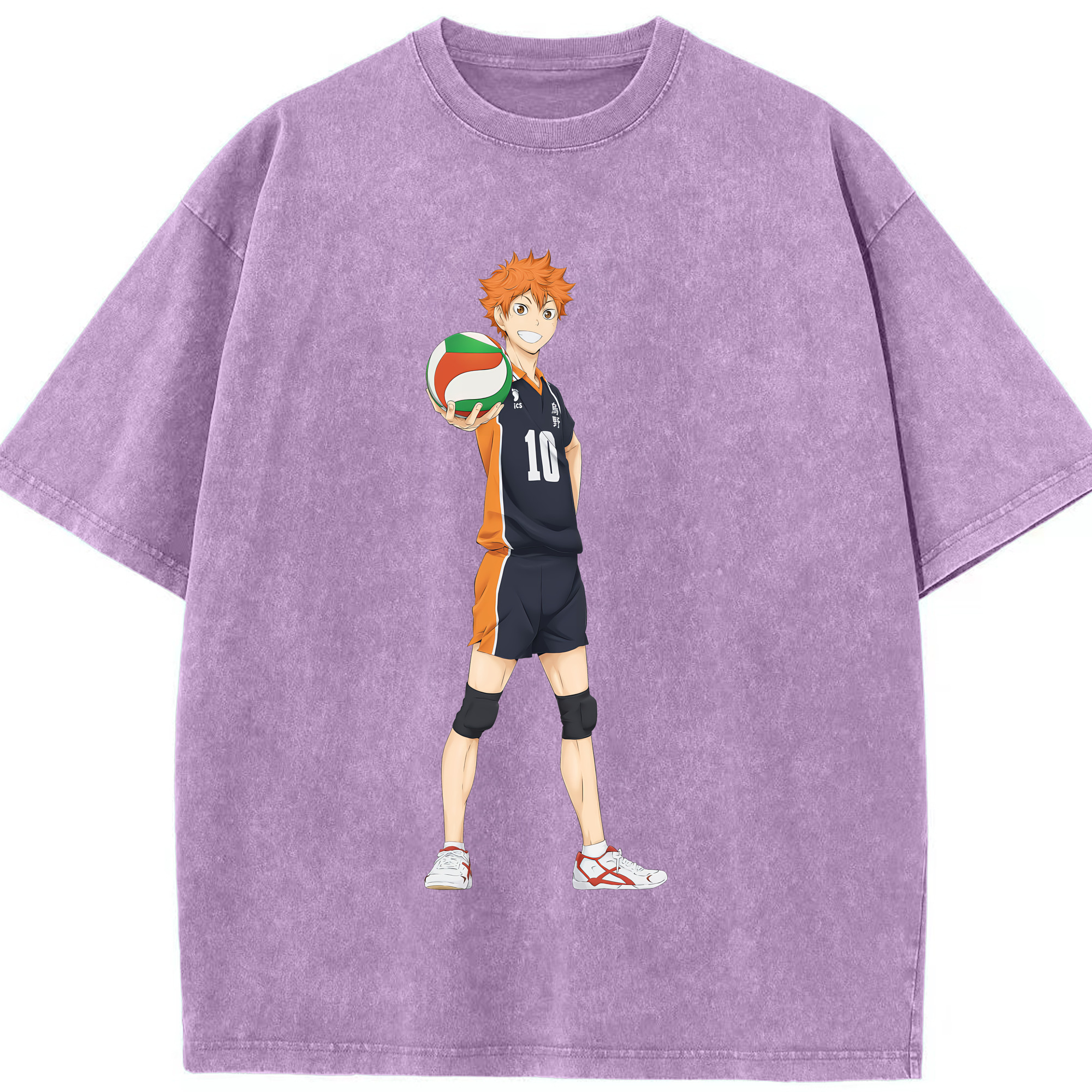 （画像用） ハイキュー!! Haikyu!! 綿100% ヴィンテージ風 半袖Tシャツ（フロントプリント）