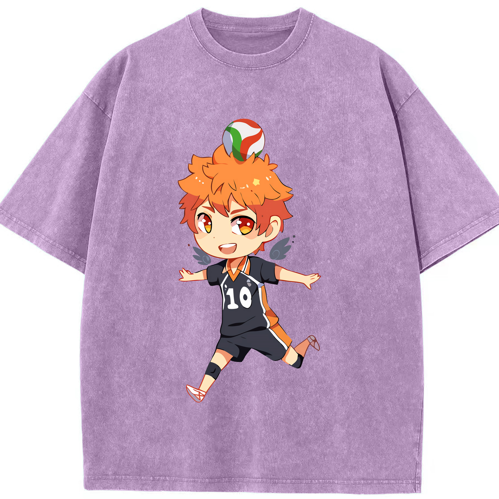 （画像用） ハイキュー!! Haikyu!! 綿100% ヴィンテージ風 半袖Tシャツ（フロントプリント）