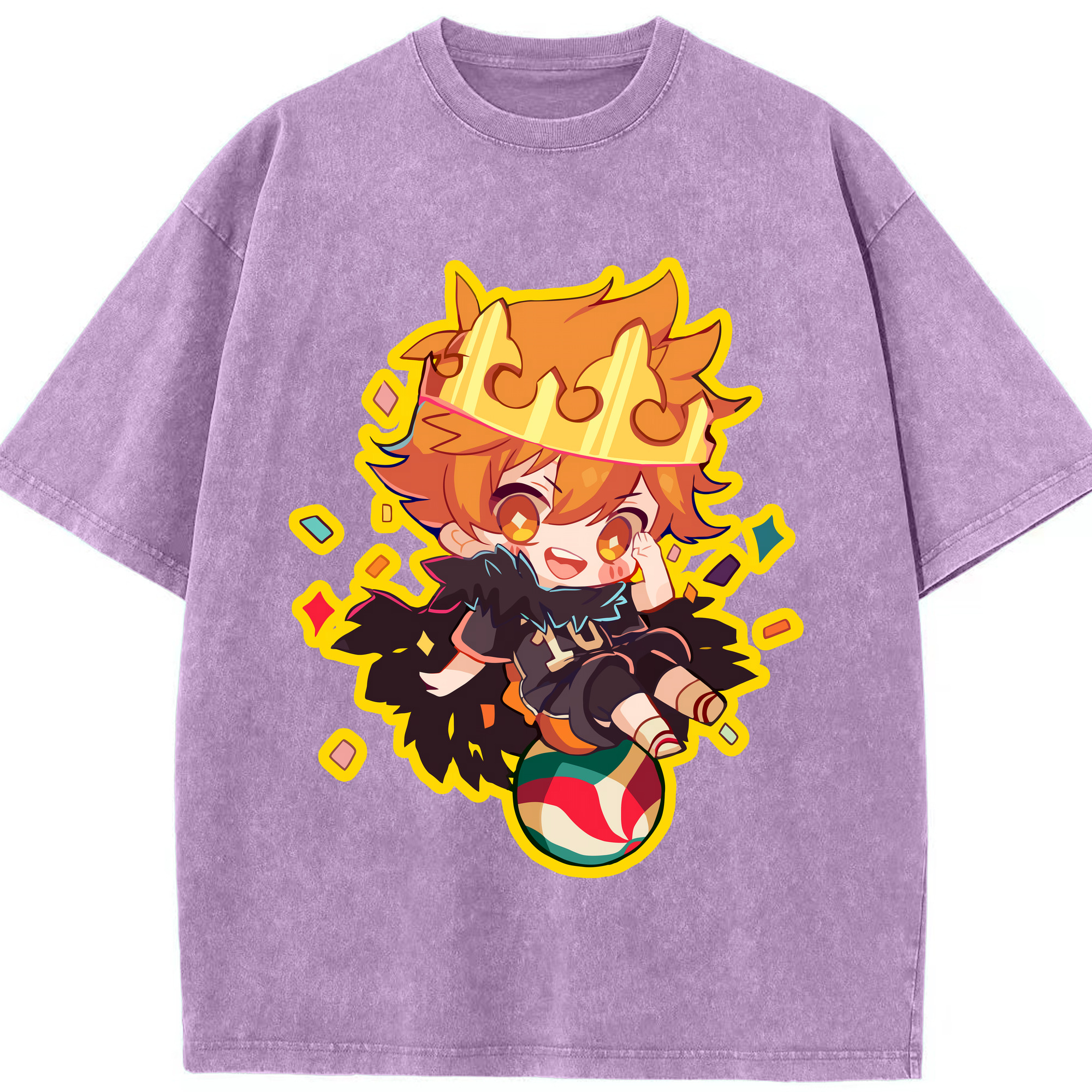 （画像用） ハイキュー!! Haikyu!! 綿100% ヴィンテージ風 半袖Tシャツ（フロントプリント）
