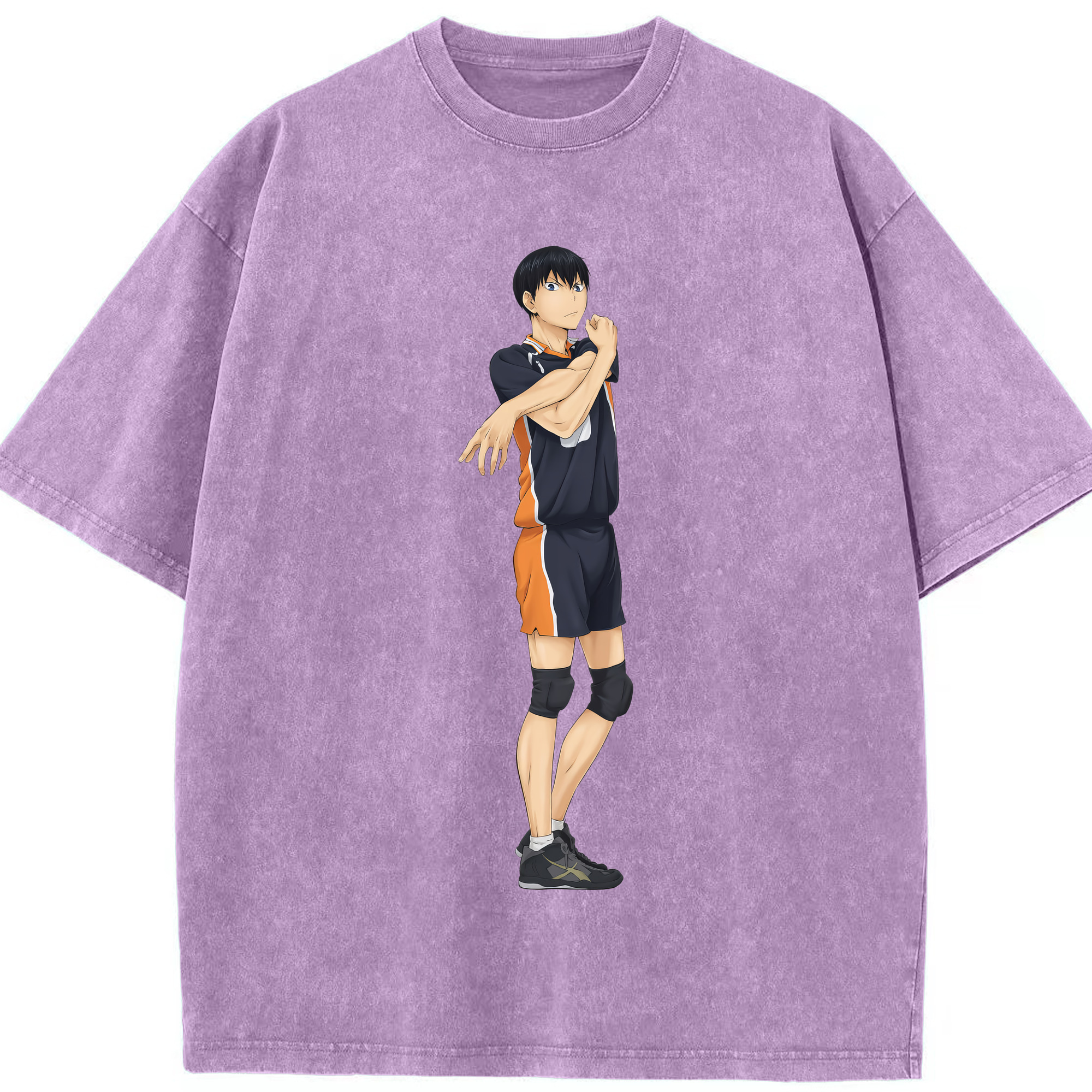 （画像用） ハイキュー!! Haikyu!! 綿100% ヴィンテージ風 半袖Tシャツ（フロントプリント）