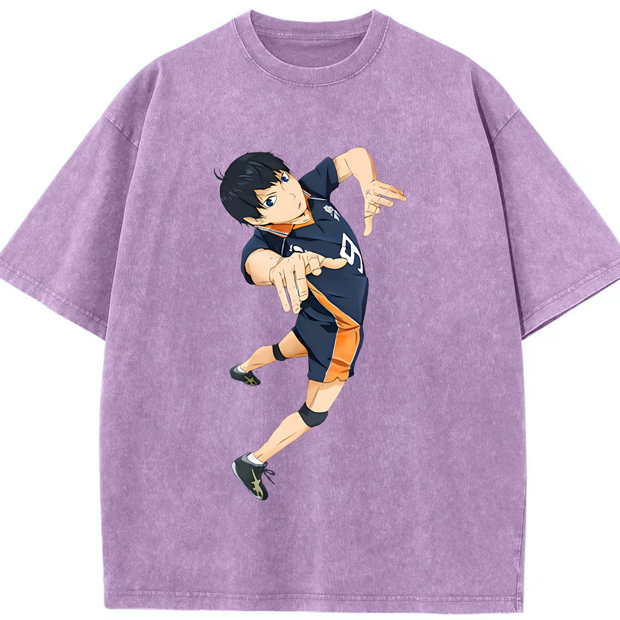 （画像用） ハイキュー!! Haikyu!! 綿100% ヴィンテージ風 半袖Tシャツ（フロントプリント）