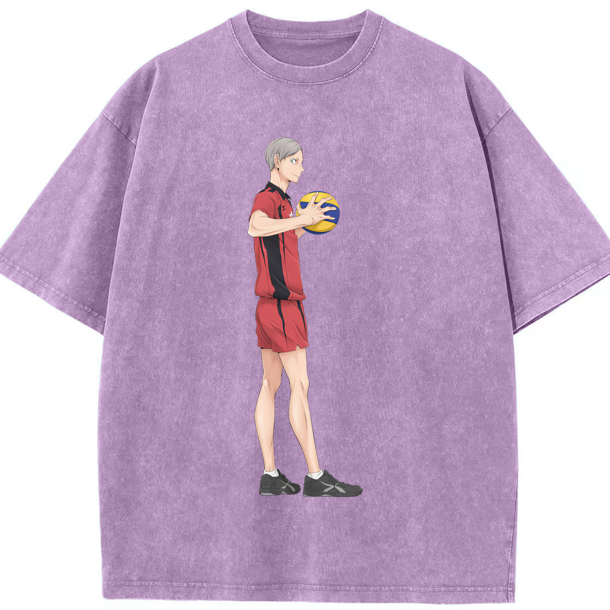 （画像用） ハイキュー!! Haikyu!! 綿100% ヴィンテージ風 半袖Tシャツ（フロントプリント）