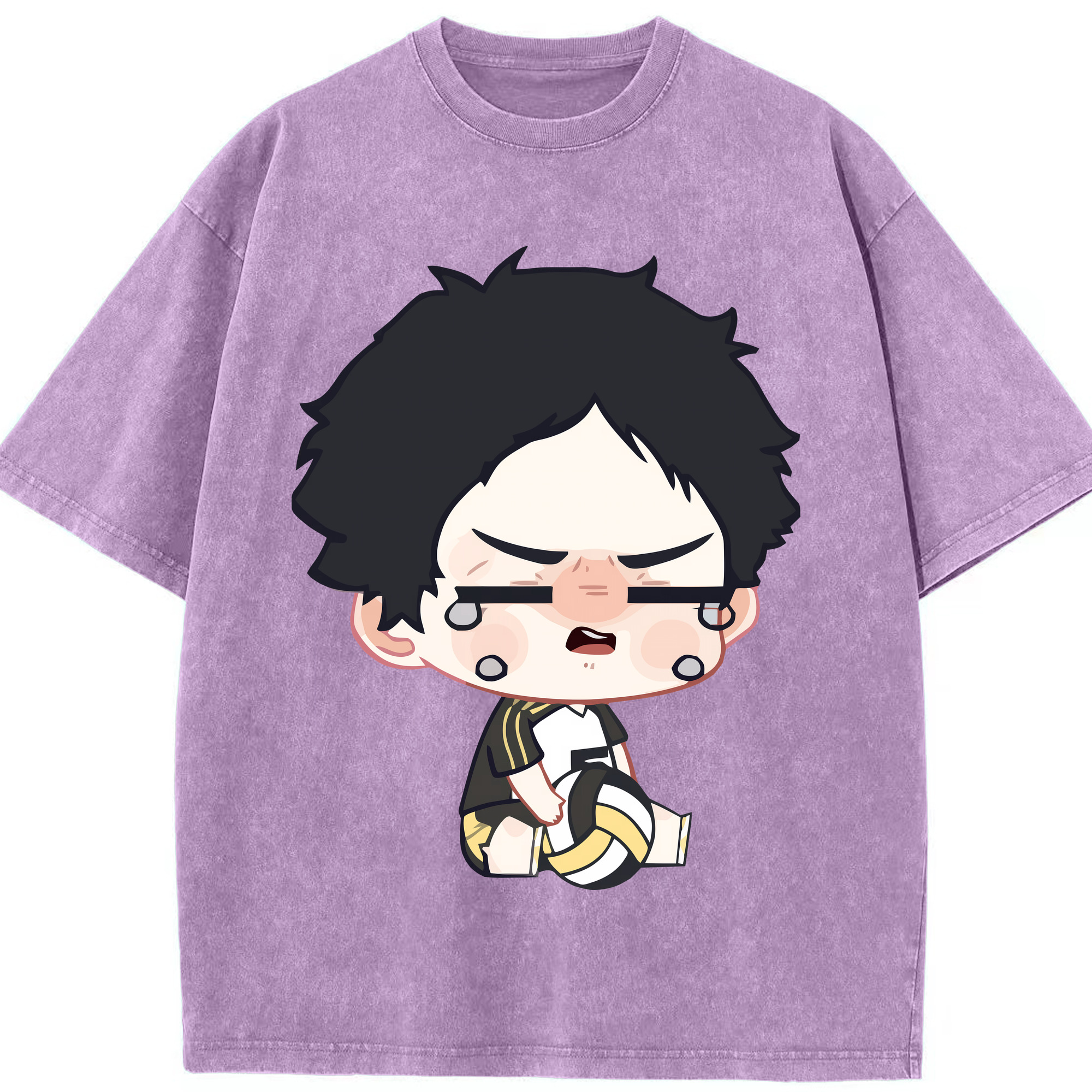 （画像用） ハイキュー!! Haikyu!! 綿100% ヴィンテージ風 半袖Tシャツ（フロントプリント）