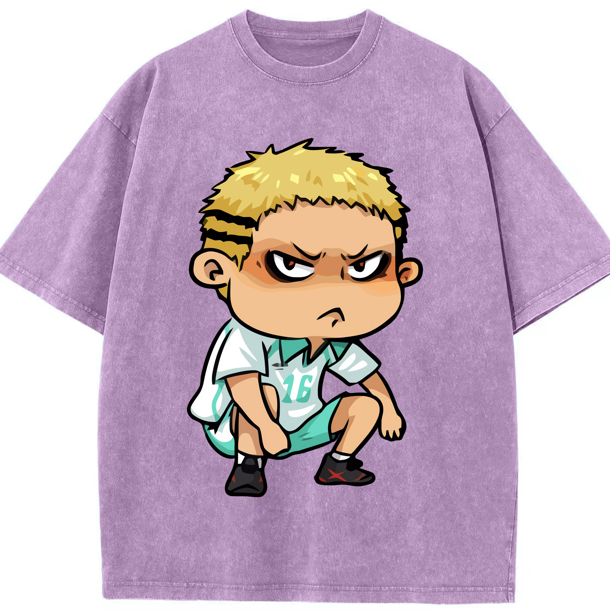 （画像用） ハイキュー!! Haikyu!! 綿100% ヴィンテージ風 半袖Tシャツ（フロントプリント）