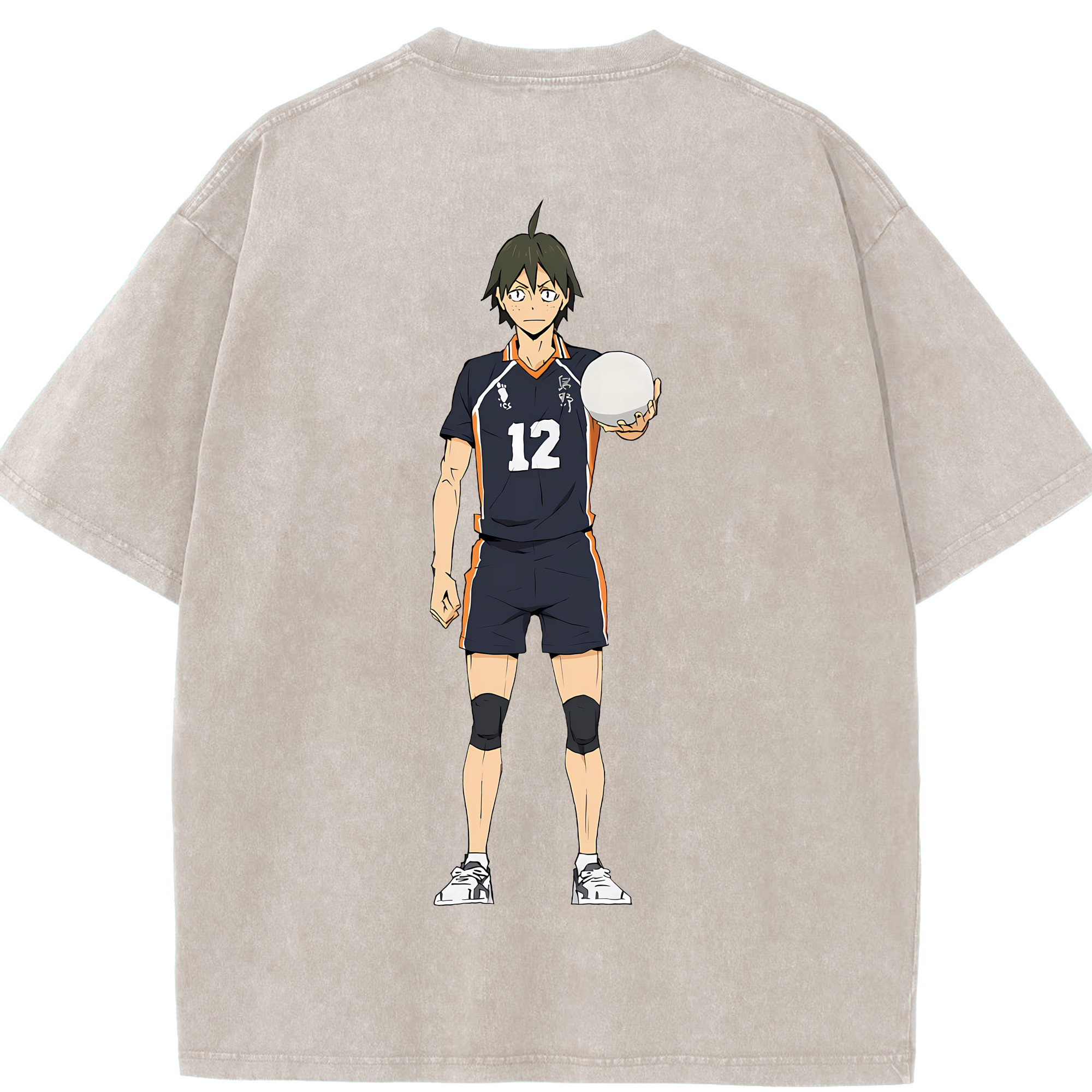 （画像用） ハイキュー!! Haikyu!! 綿100% ヴィンテージ風 半袖Tシャツ（背面プリント）
