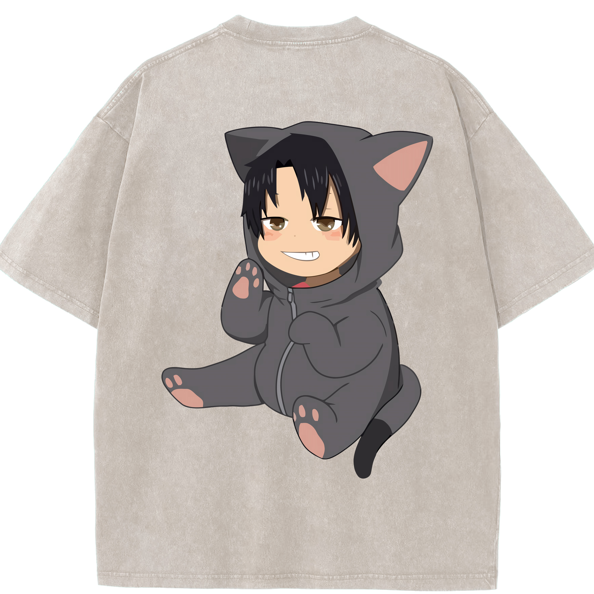 （画像用） ハイキュー!! Haikyu!! 綿100% ヴィンテージ風 半袖Tシャツ（背面プリント）
