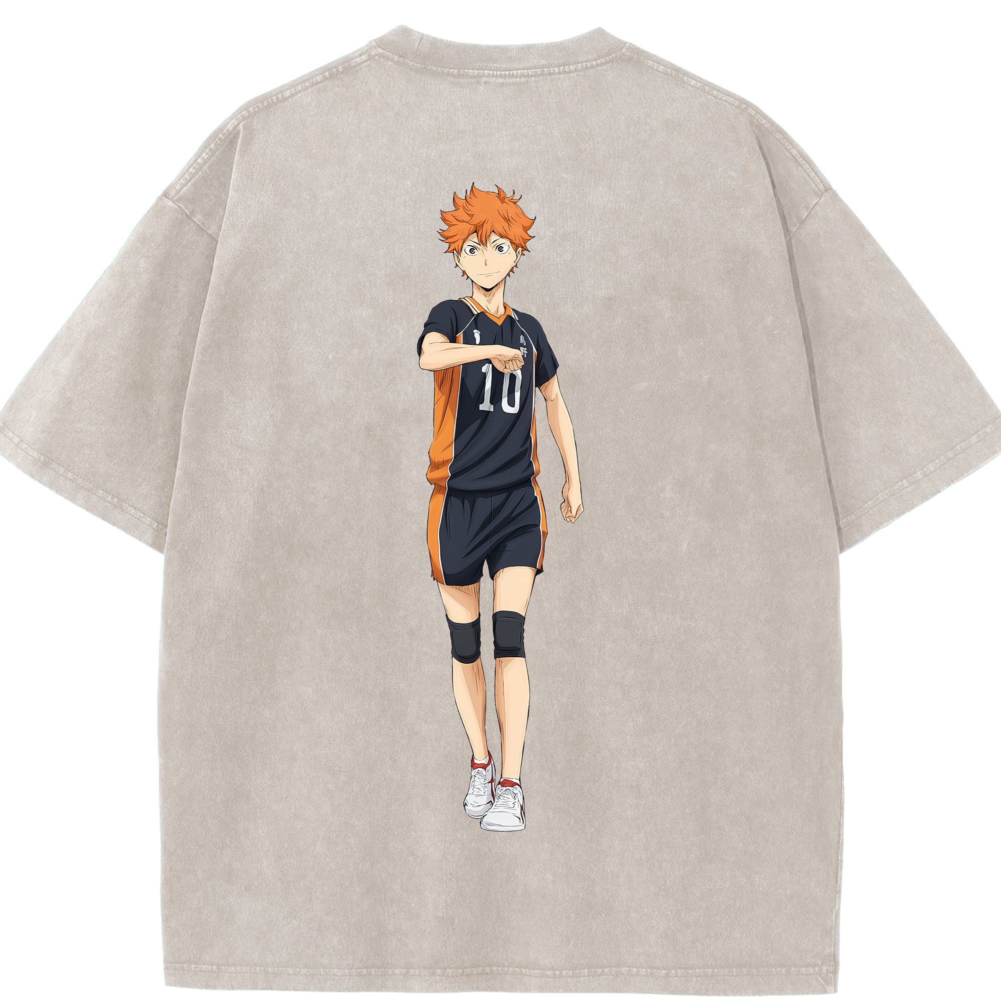 （画像用） ハイキュー!! Haikyu!! 綿100% ヴィンテージ風 半袖Tシャツ（背面プリント）