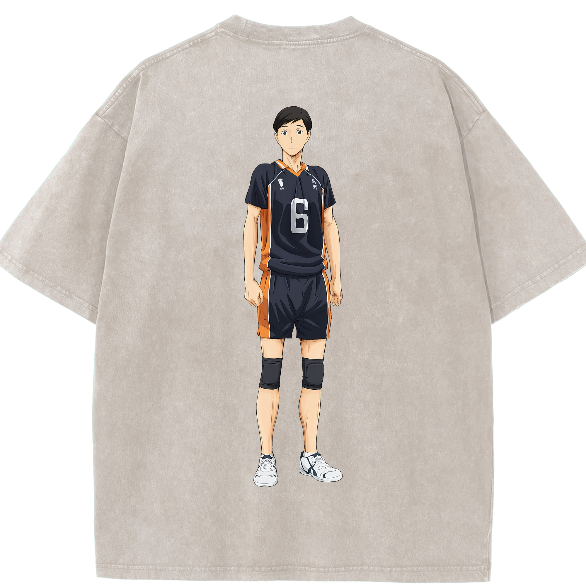 （画像用） ハイキュー!! Haikyu!! 綿100% ヴィンテージ風 半袖Tシャツ（背面プリント）