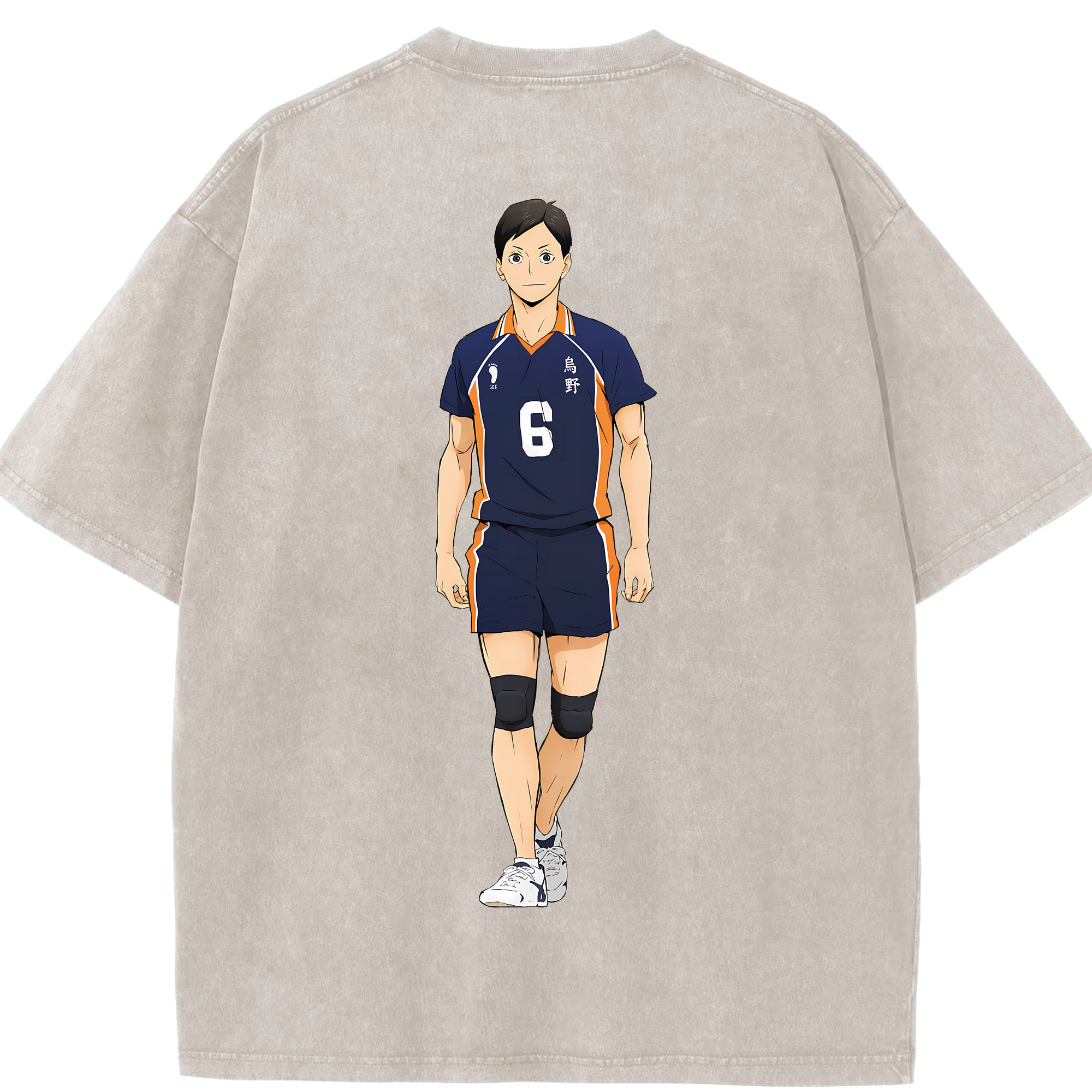 （画像用） ハイキュー!! Haikyu!! 綿100% ヴィンテージ風 半袖Tシャツ（背面プリント）