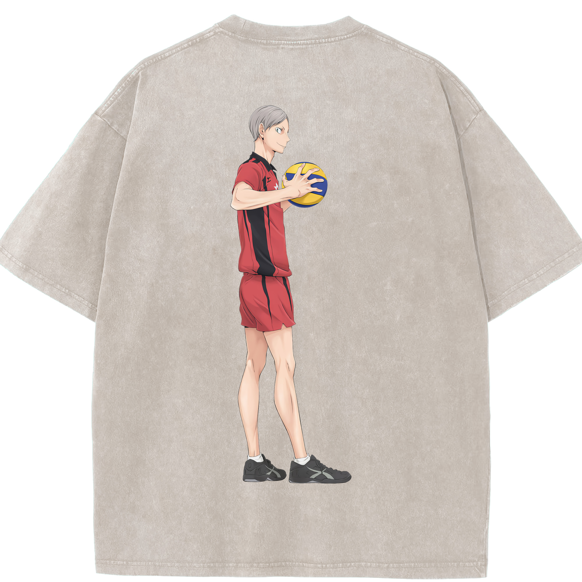 （画像用） ハイキュー!! Haikyu!! 綿100% ヴィンテージ風 半袖Tシャツ（背面プリント）