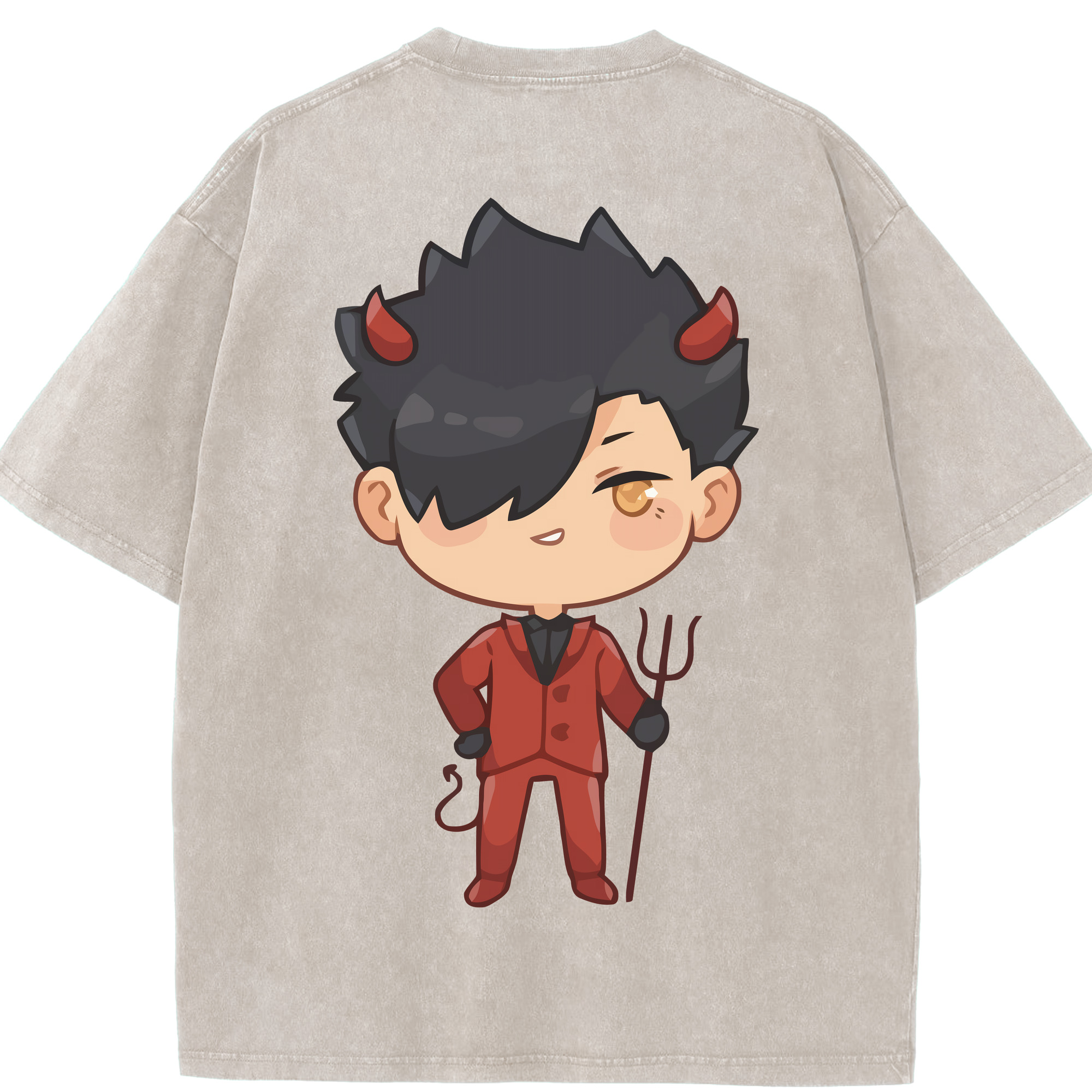 （画像用） ハイキュー!! Haikyu!! 綿100% ヴィンテージ風 半袖Tシャツ（背面プリント）