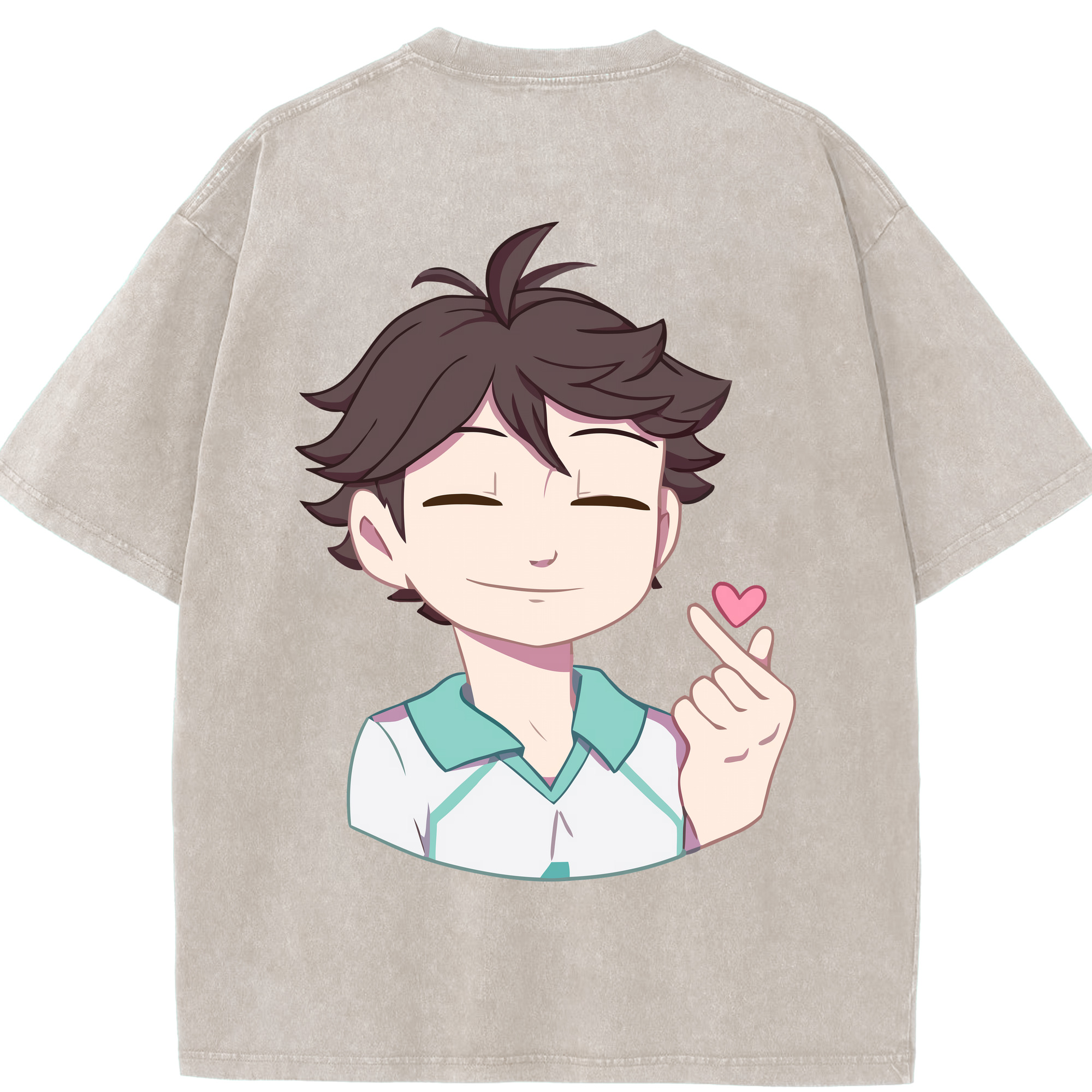 （画像用） ハイキュー!! Haikyu!! 綿100% ヴィンテージ風 半袖Tシャツ（背面プリント）