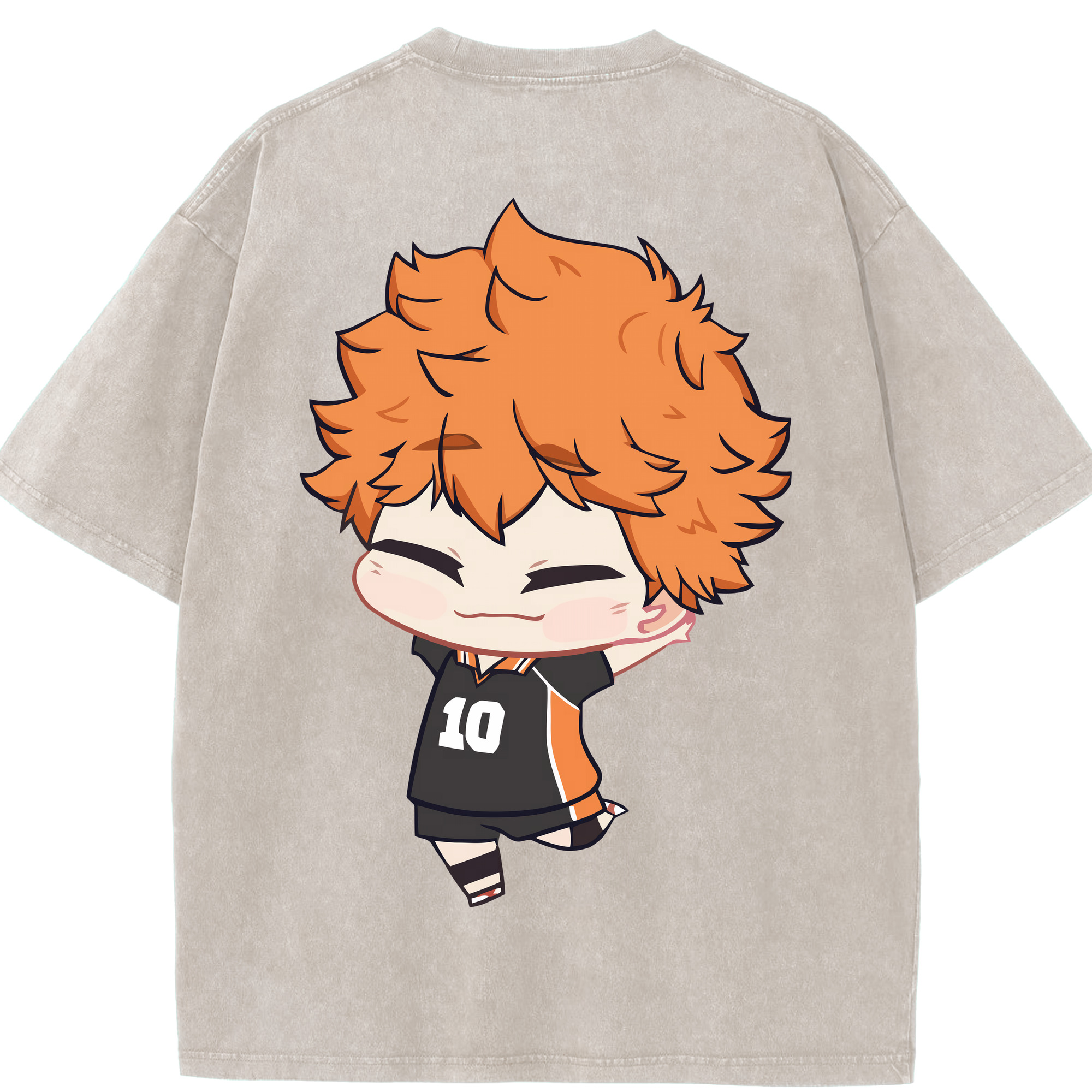 （画像用） ハイキュー!! Haikyu!! 綿100% ヴィンテージ風 半袖Tシャツ（背面プリント）