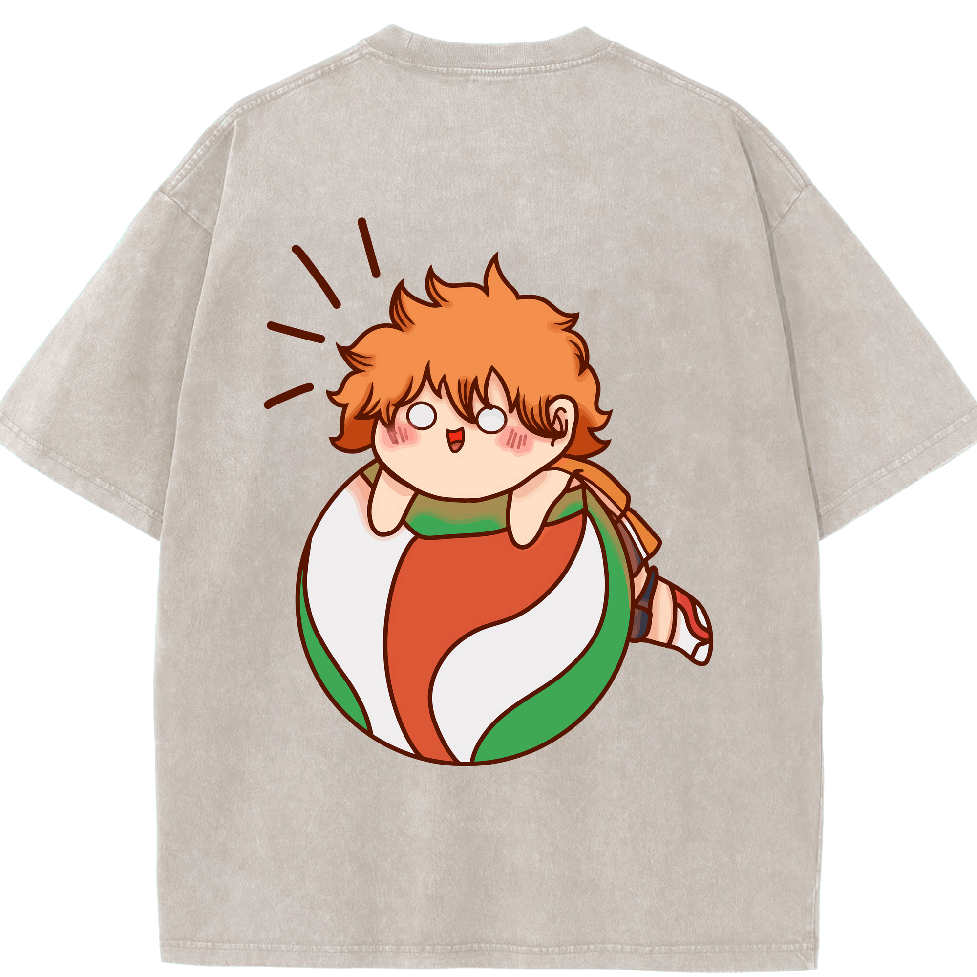 （画像用） ハイキュー!! Haikyu!! 綿100% ヴィンテージ風 半袖Tシャツ（背面プリント）