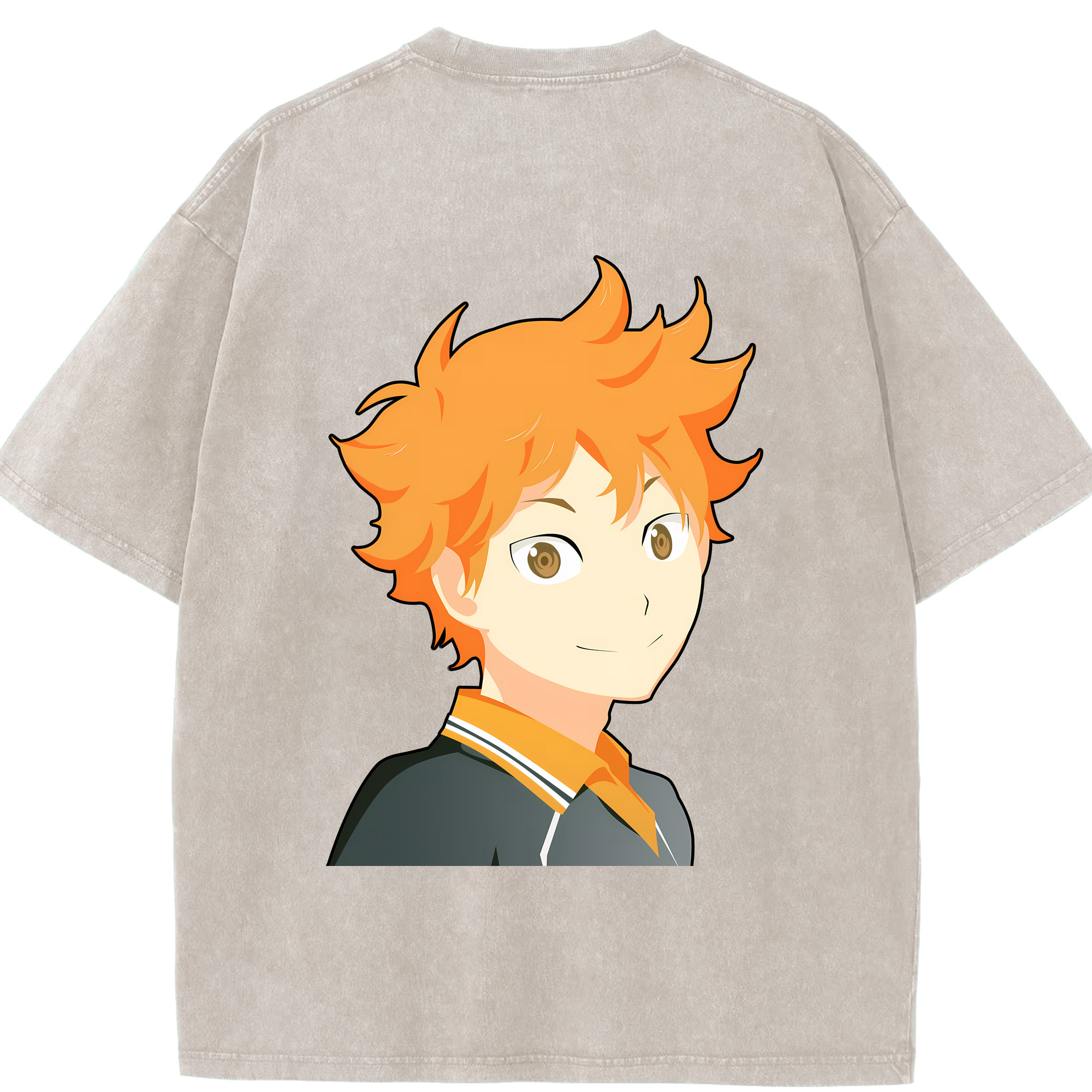 （画像用） ハイキュー!! Haikyu!! 綿100% ヴィンテージ風 半袖Tシャツ（背面プリント）