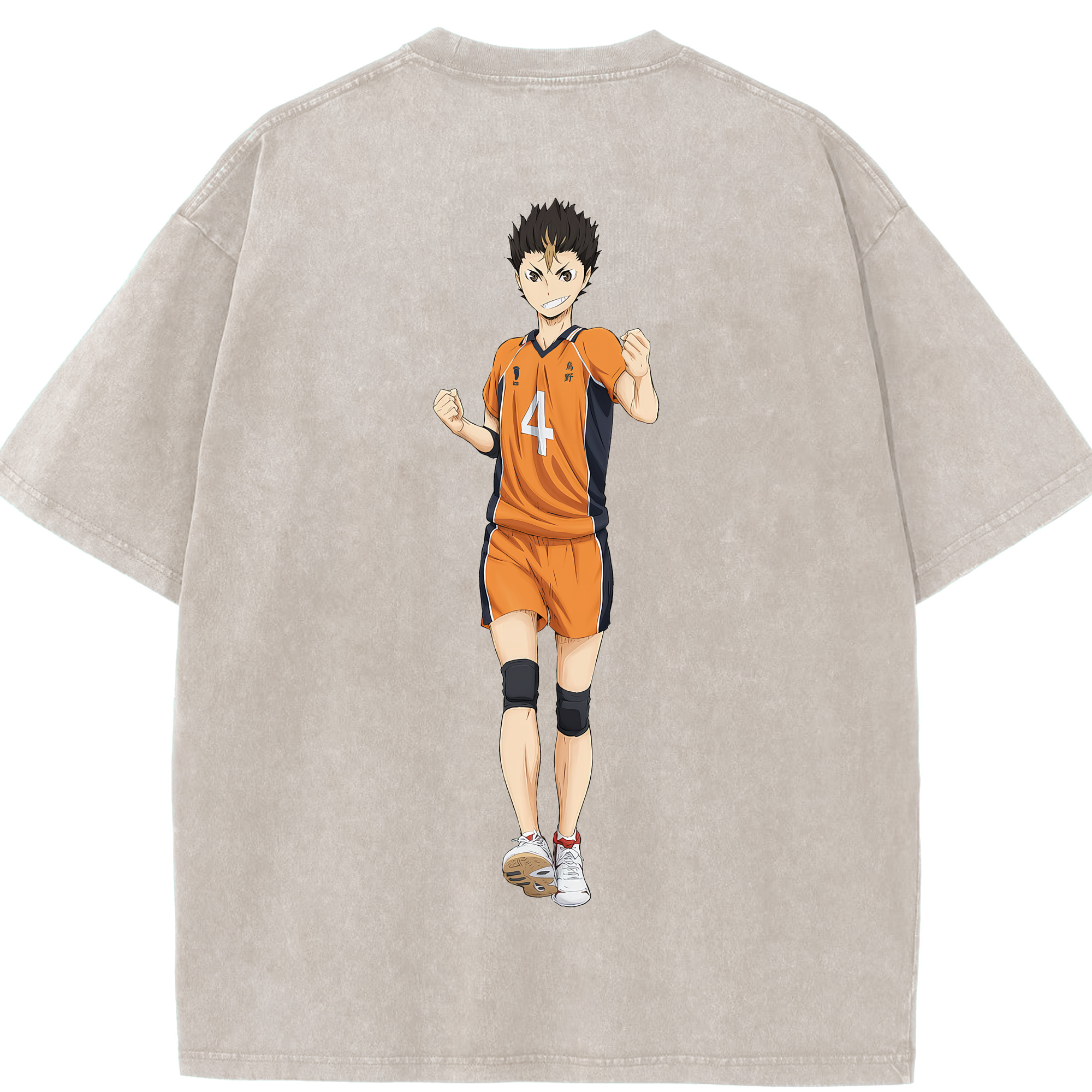 （画像用） ハイキュー!! Haikyu!! 綿100% ヴィンテージ風 半袖Tシャツ（背面プリント）