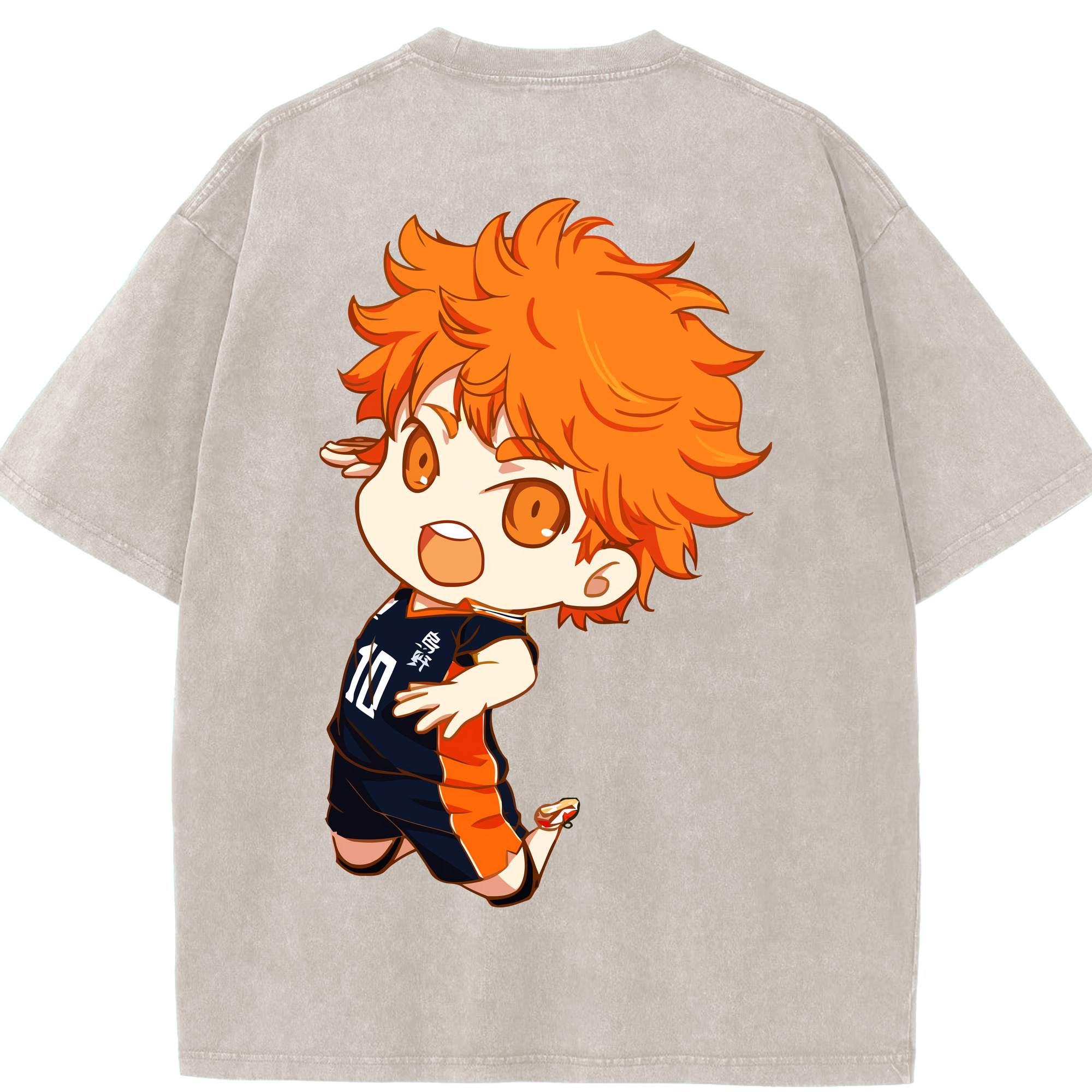 （画像用） ハイキュー!! Haikyu!! 綿100% ヴィンテージ風 半袖Tシャツ（背面プリント）