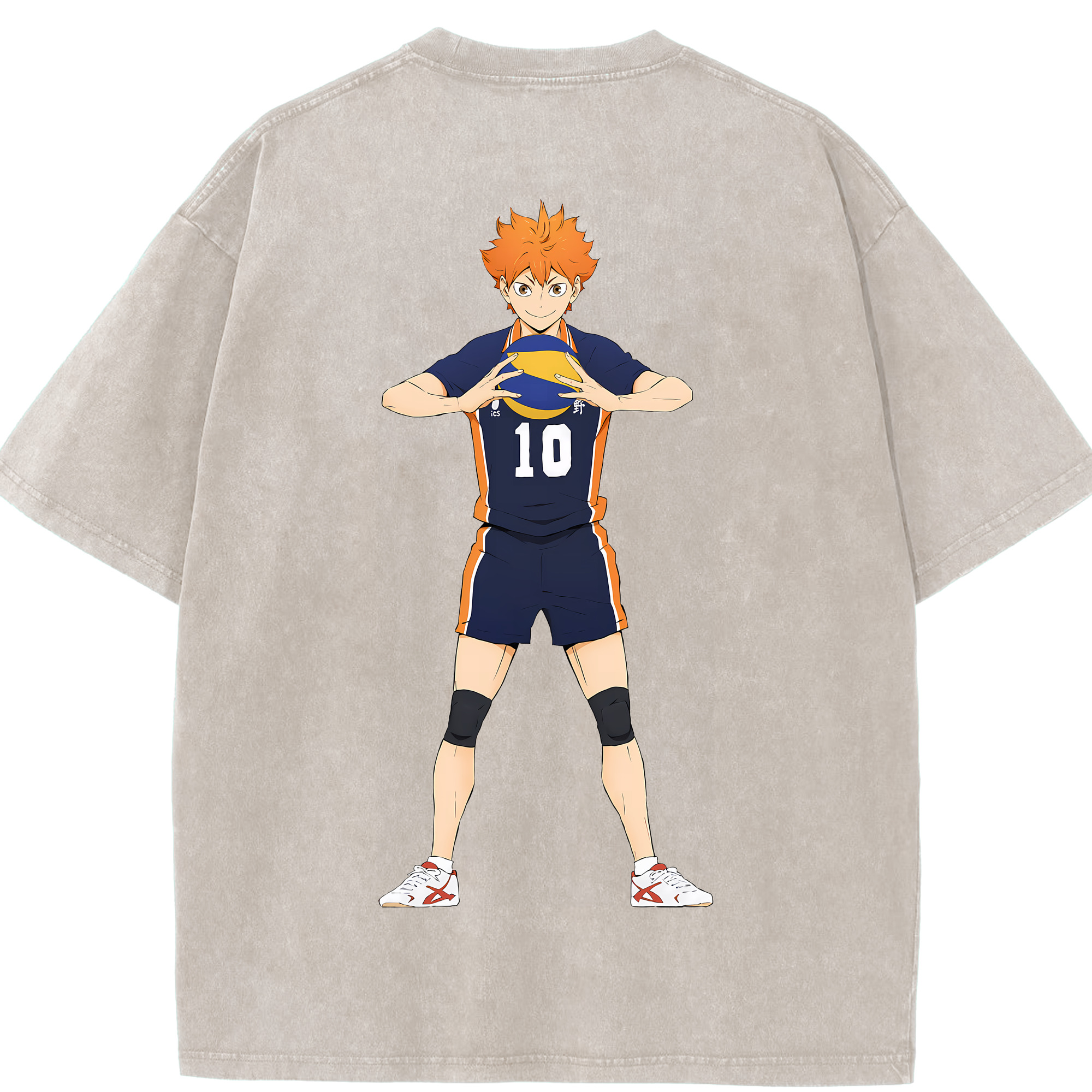 （画像用） ハイキュー!! Haikyu!! 綿100% ヴィンテージ風 半袖Tシャツ（背面プリント）