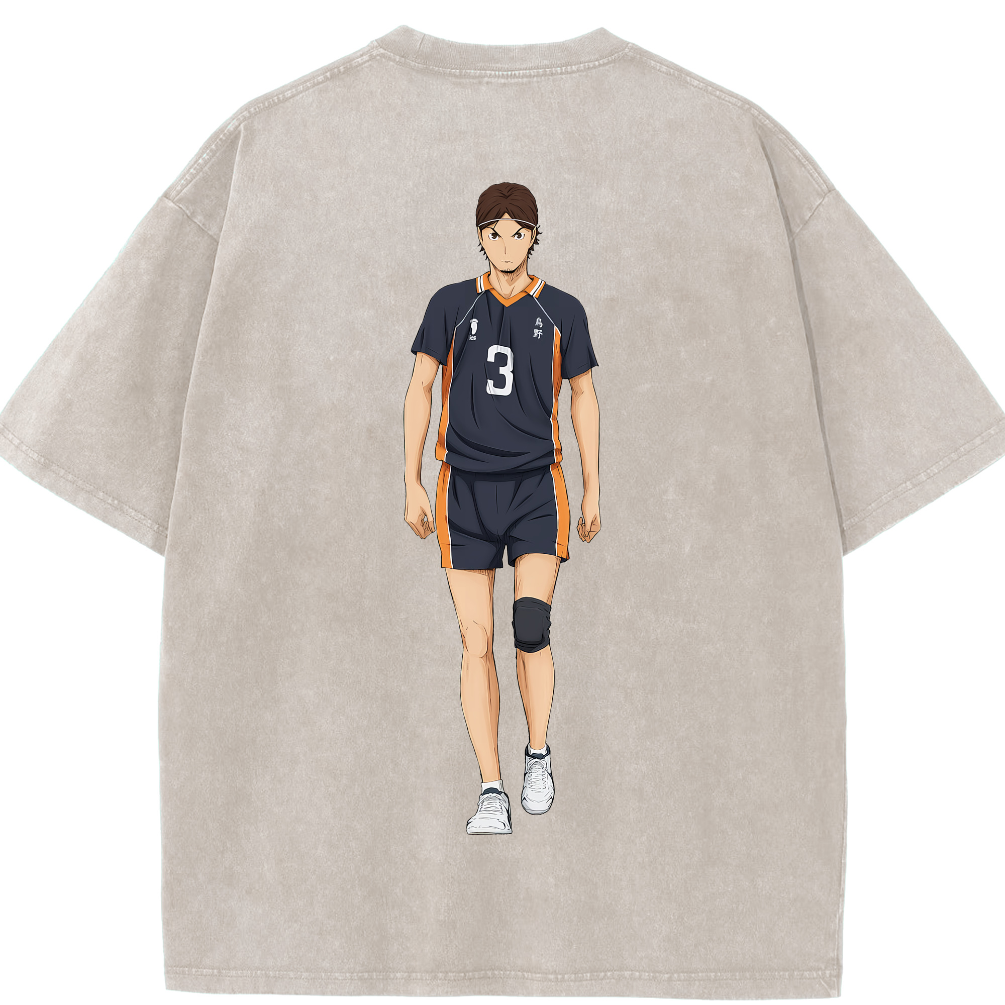 （画像用） ハイキュー!! Haikyu!! 綿100% ヴィンテージ風 半袖Tシャツ（背面プリント）