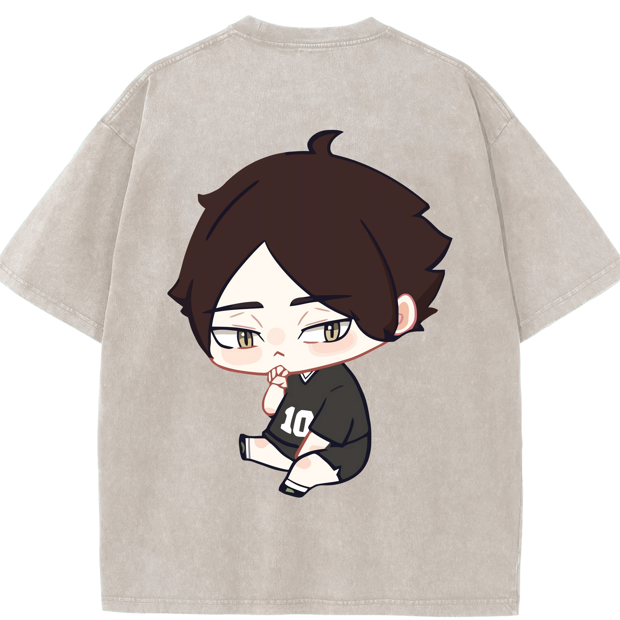 （画像用） ハイキュー!! Haikyu!! 綿100% ヴィンテージ風 半袖Tシャツ（背面プリント）