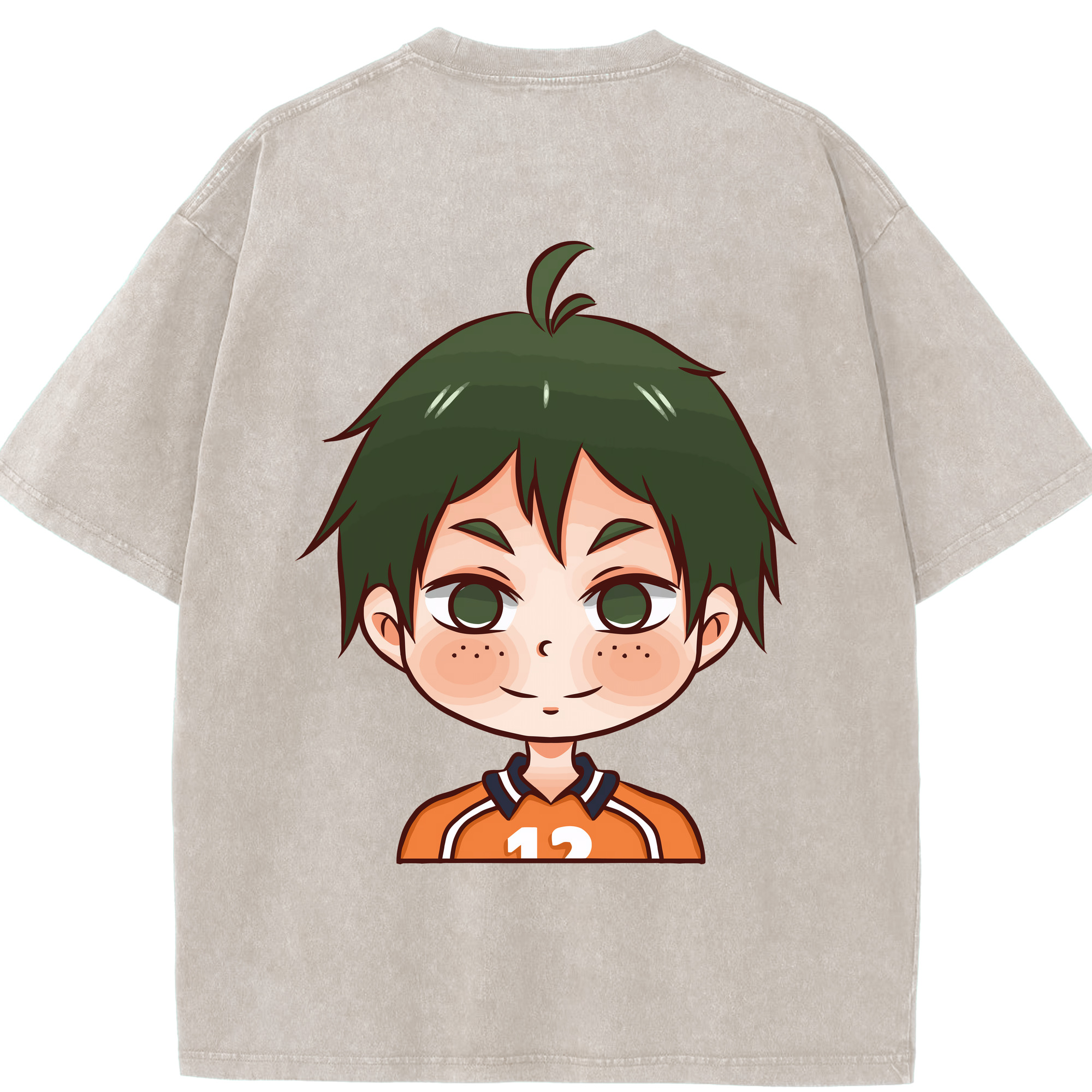 （画像用） ハイキュー!! Haikyu!! 綿100% ヴィンテージ風 半袖Tシャツ（背面プリント）