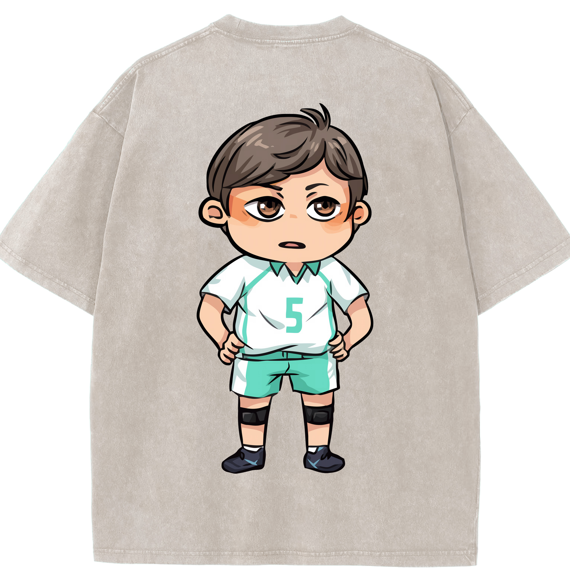 （画像用） ハイキュー!! Haikyu!! 綿100% ヴィンテージ風 半袖Tシャツ（背面プリント）
