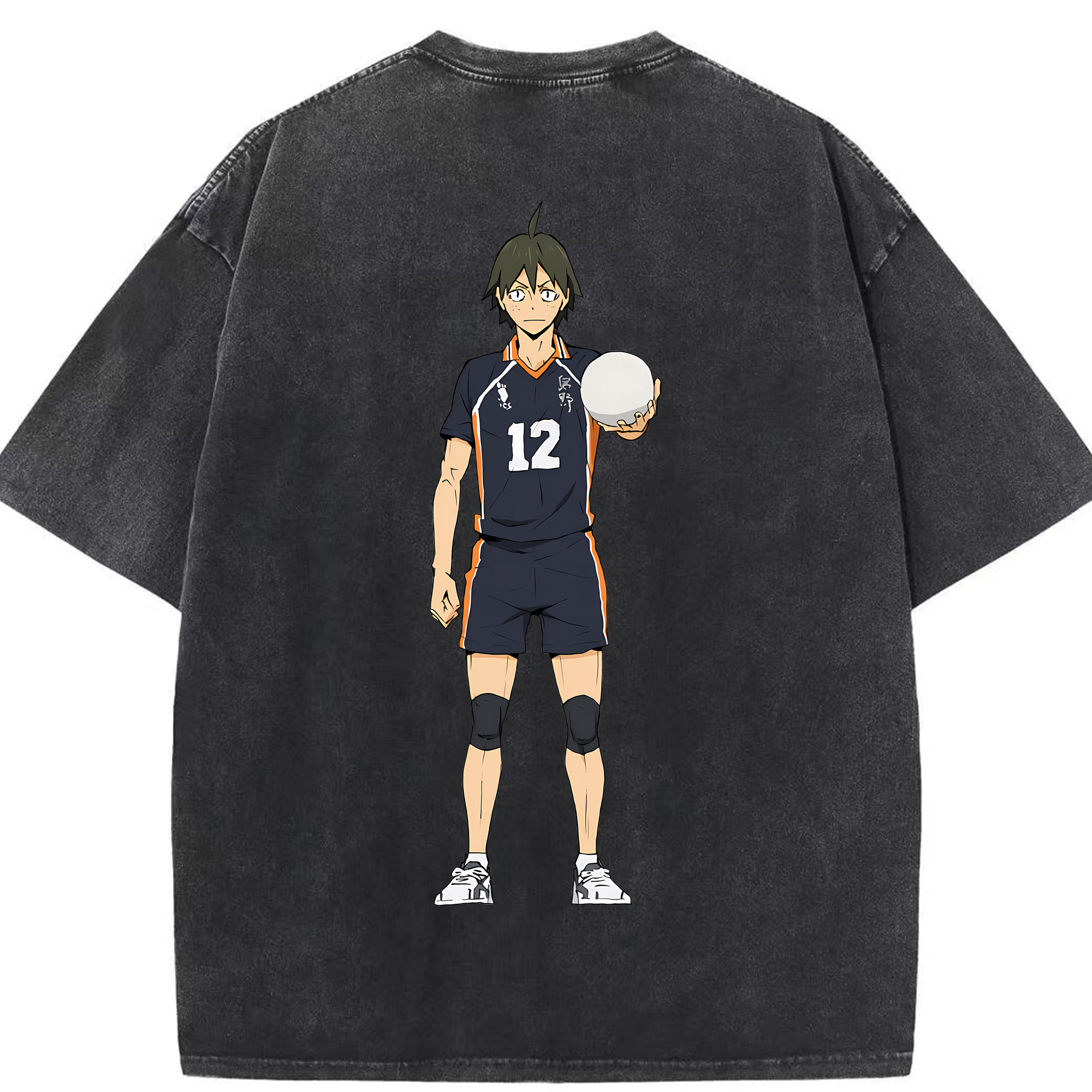（画像用） ハイキュー!! Haikyu!! 綿100% ヴィンテージ風 半袖Tシャツ（背面プリント）