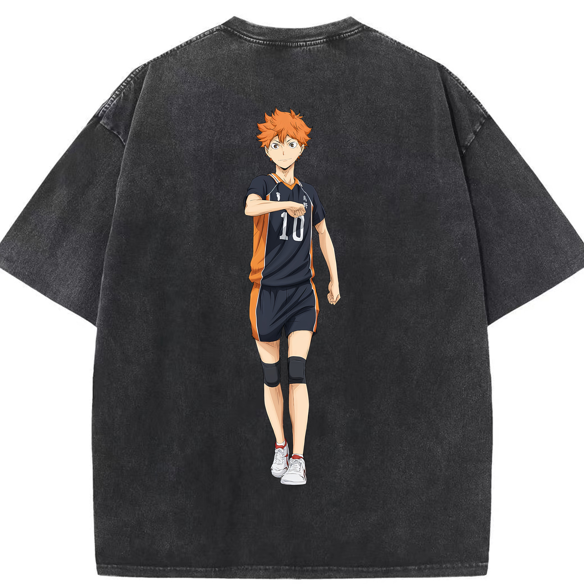 （画像用） ハイキュー!! Haikyu!! 綿100% ヴィンテージ風 半袖Tシャツ（背面プリント）