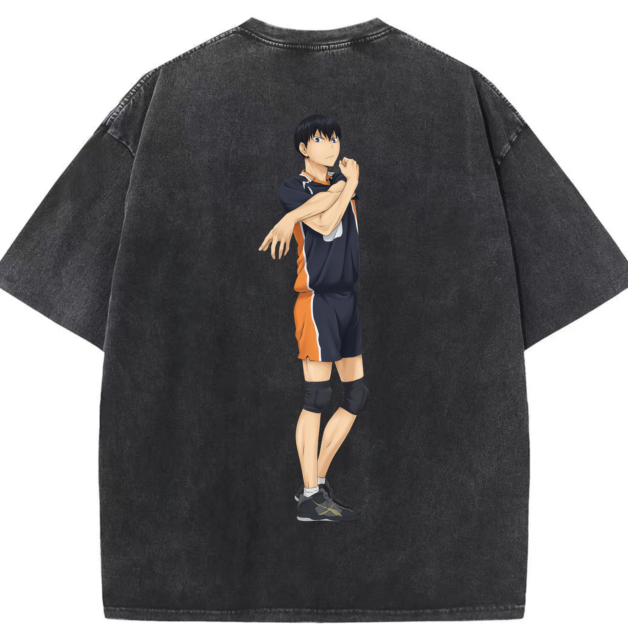 （画像用） ハイキュー!! Haikyu!! 綿100% ヴィンテージ風 半袖Tシャツ（背面プリント）