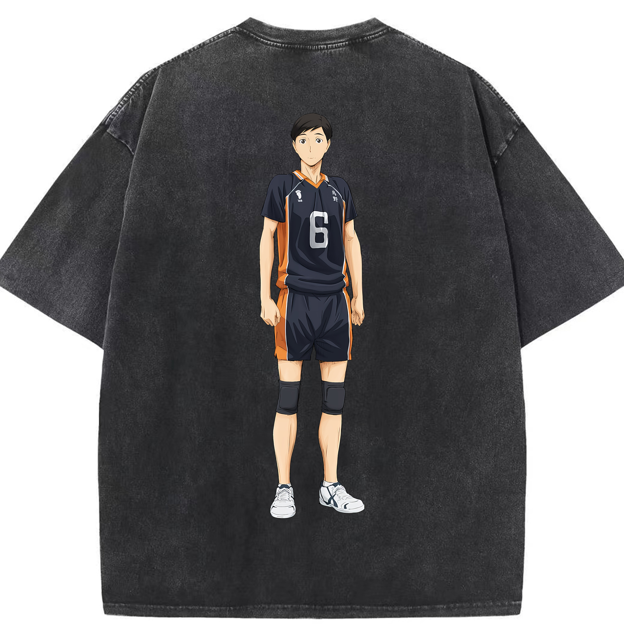 （画像用） ハイキュー!! Haikyu!! 綿100% ヴィンテージ風 半袖Tシャツ（背面プリント）