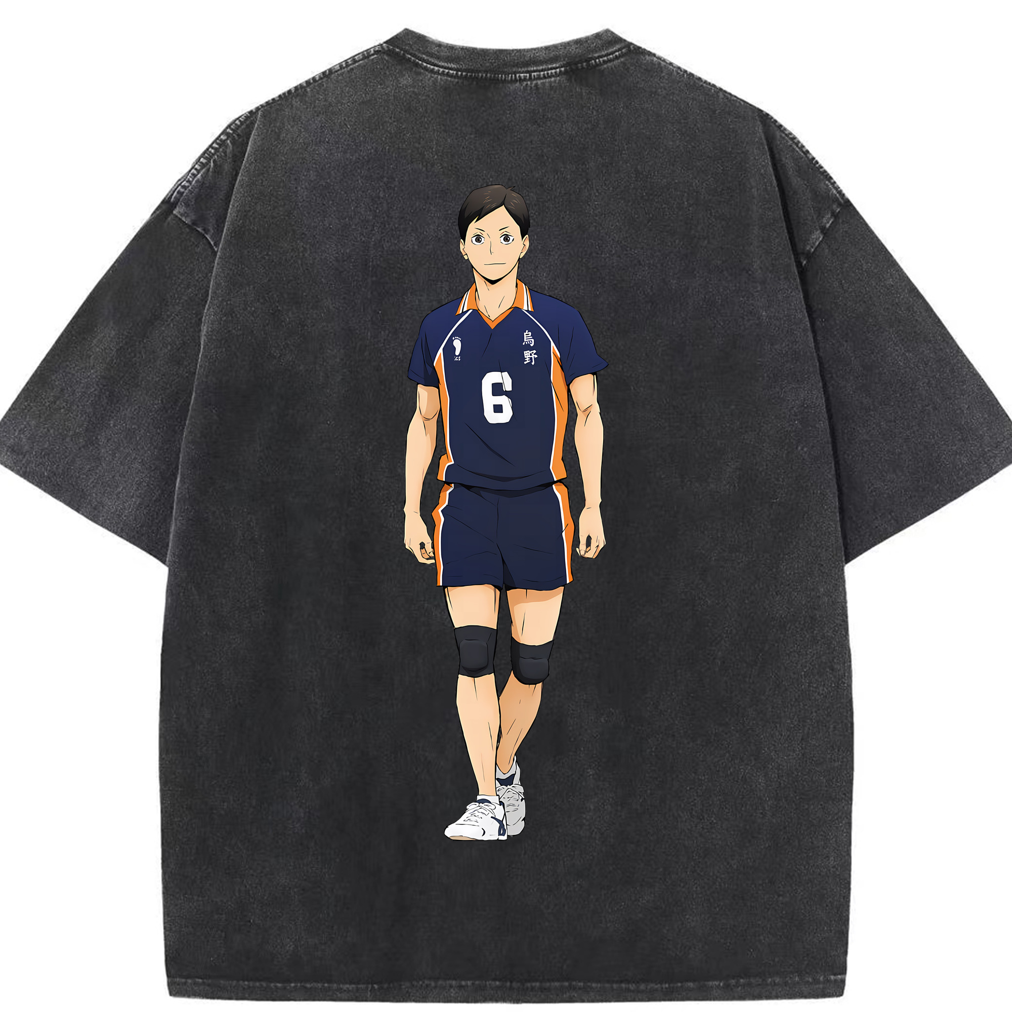 （画像用） ハイキュー!! Haikyu!! 綿100% ヴィンテージ風 半袖Tシャツ（背面プリント）