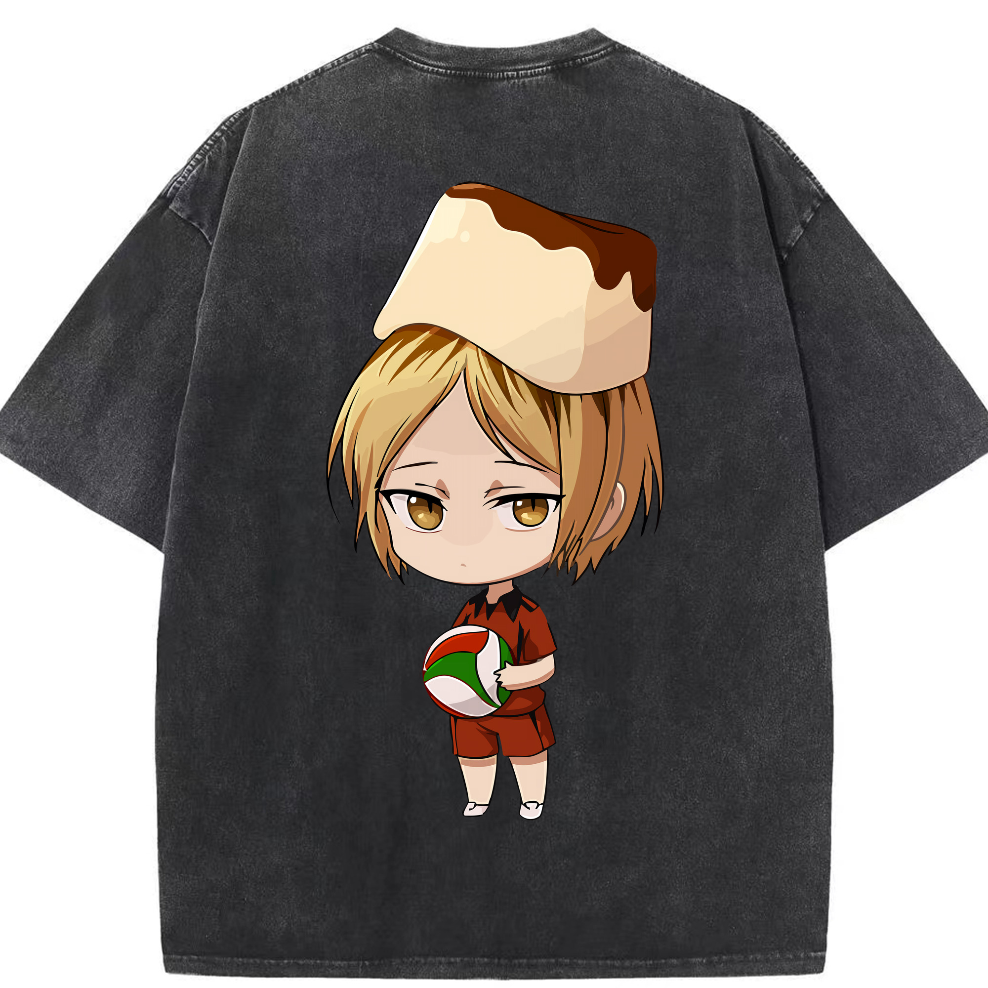 （画像用） ハイキュー!! Haikyu!! 綿100% ヴィンテージ風 半袖Tシャツ（背面プリント）