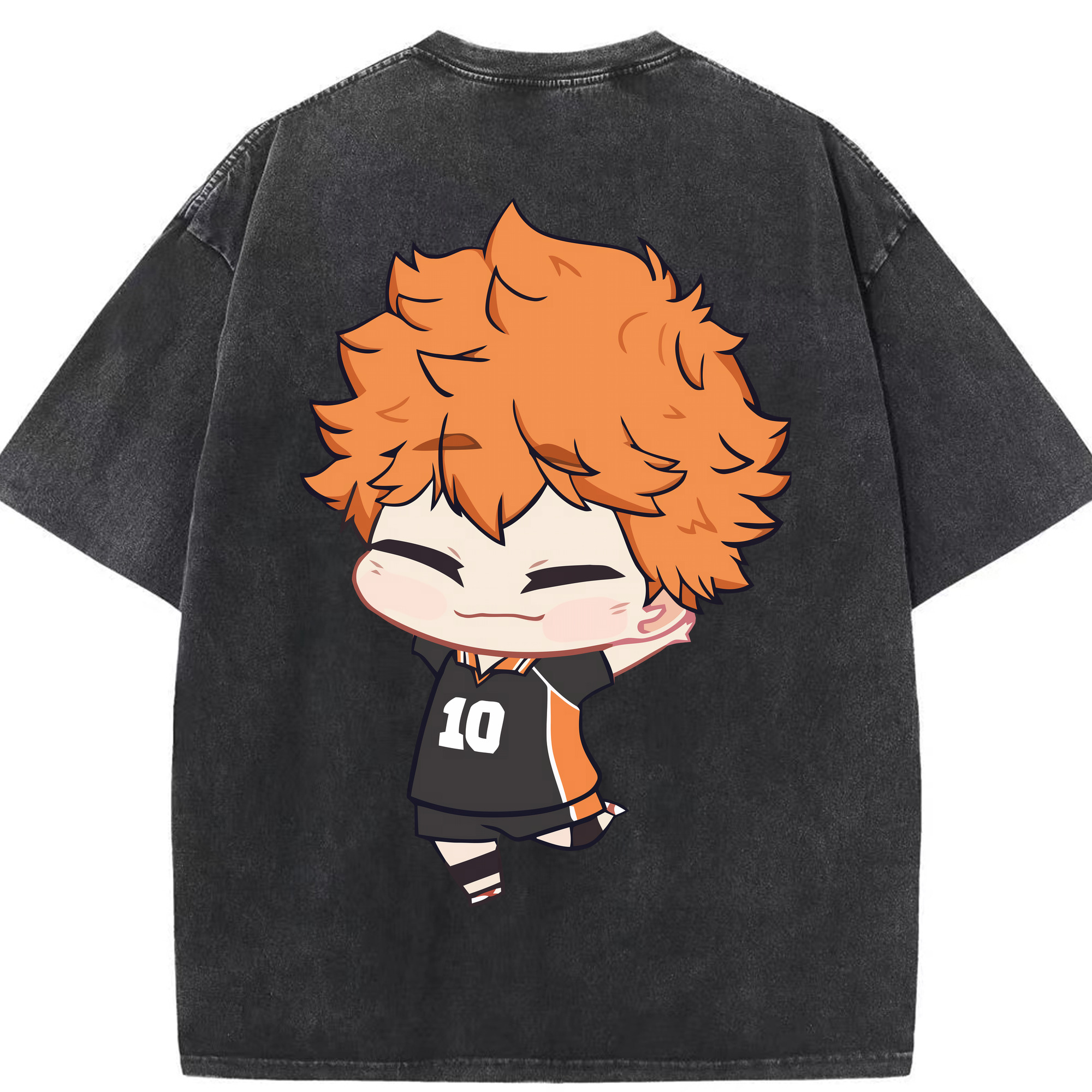 （画像用） ハイキュー!! Haikyu!! 綿100% ヴィンテージ風 半袖Tシャツ（背面プリント）