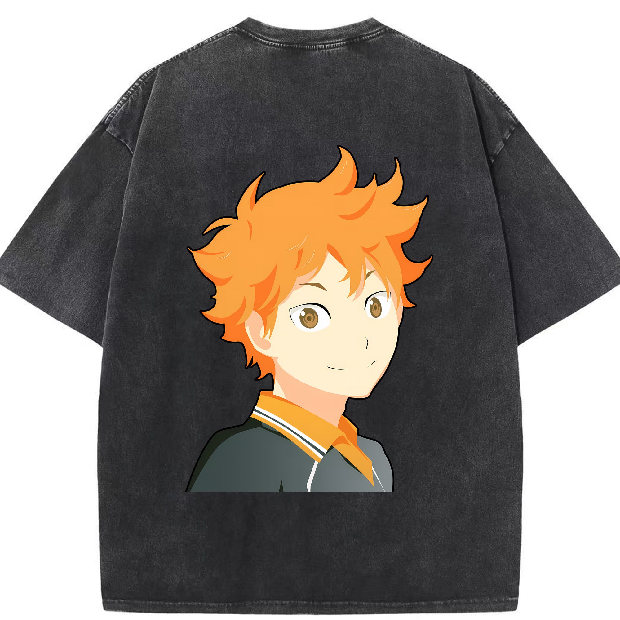 （画像用） ハイキュー!! Haikyu!! 綿100% ヴィンテージ風 半袖Tシャツ（背面プリント）
