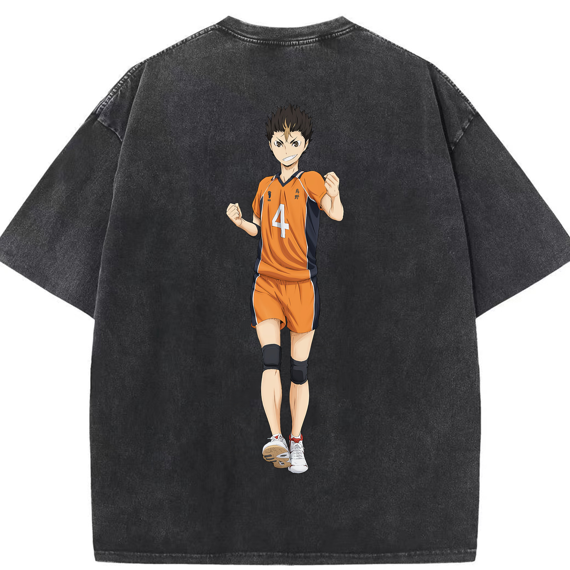 （画像用） ハイキュー!! Haikyu!! 綿100% ヴィンテージ風 半袖Tシャツ（背面プリント）