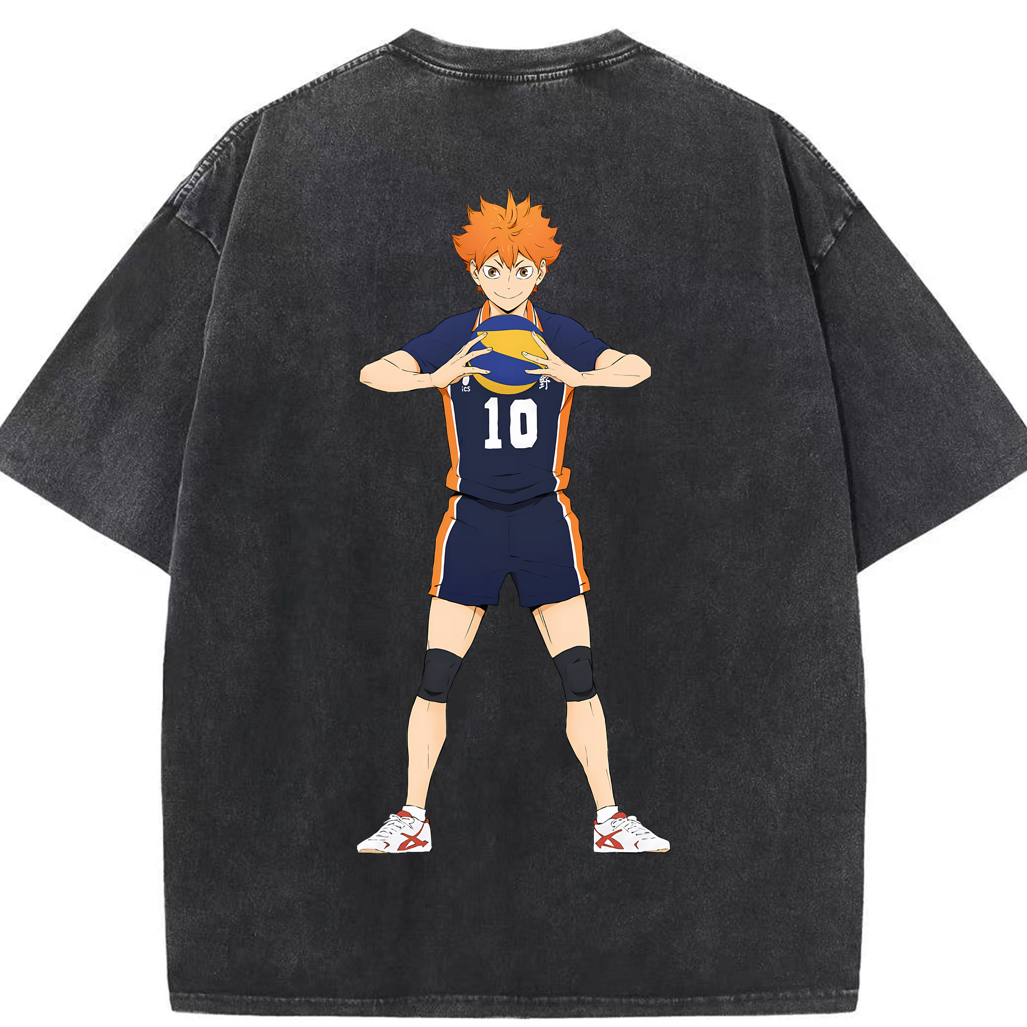 （画像用） ハイキュー!! Haikyu!! 綿100% ヴィンテージ風 半袖Tシャツ（背面プリント）