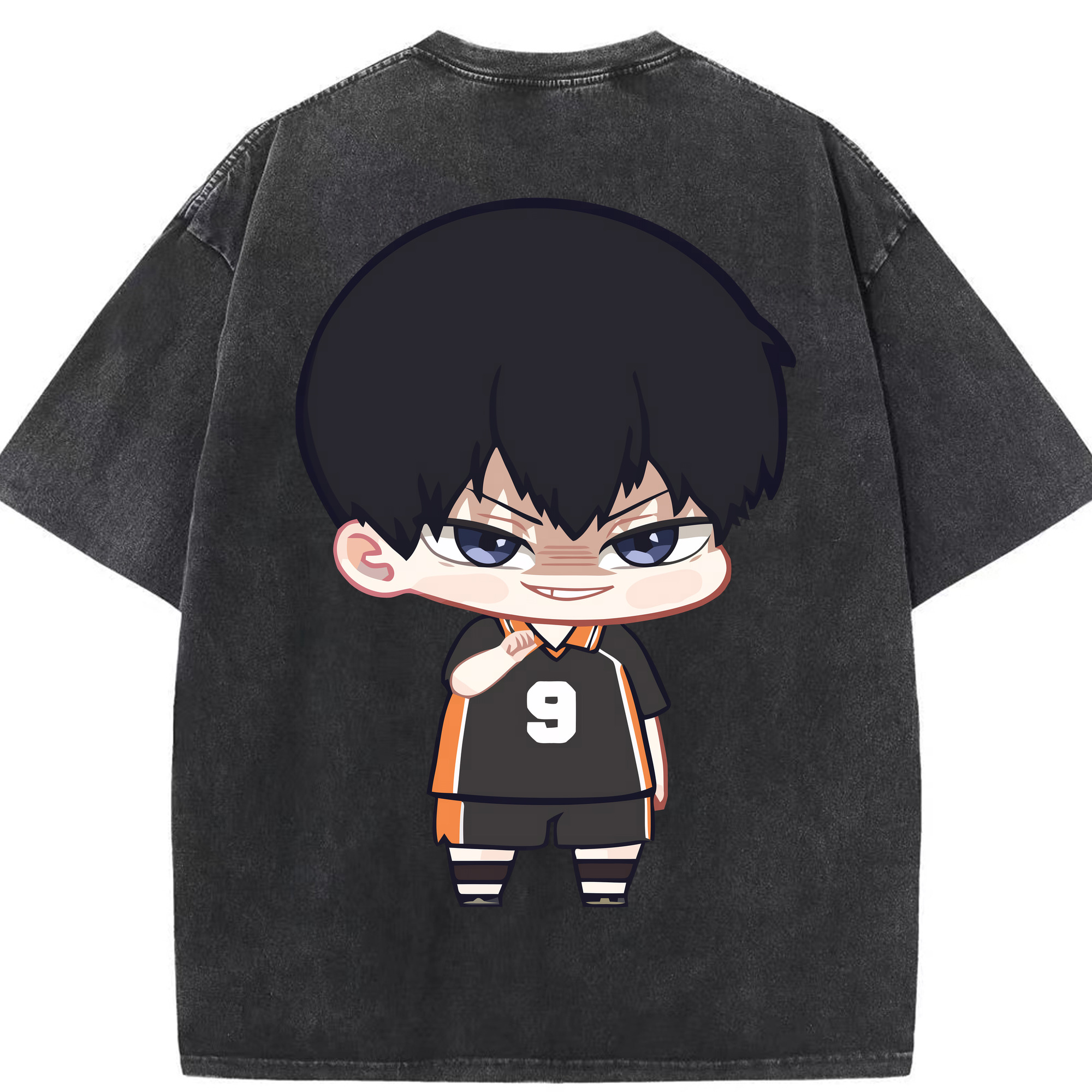（画像用） ハイキュー!! Haikyu!! 綿100% ヴィンテージ風 半袖Tシャツ（背面プリント）