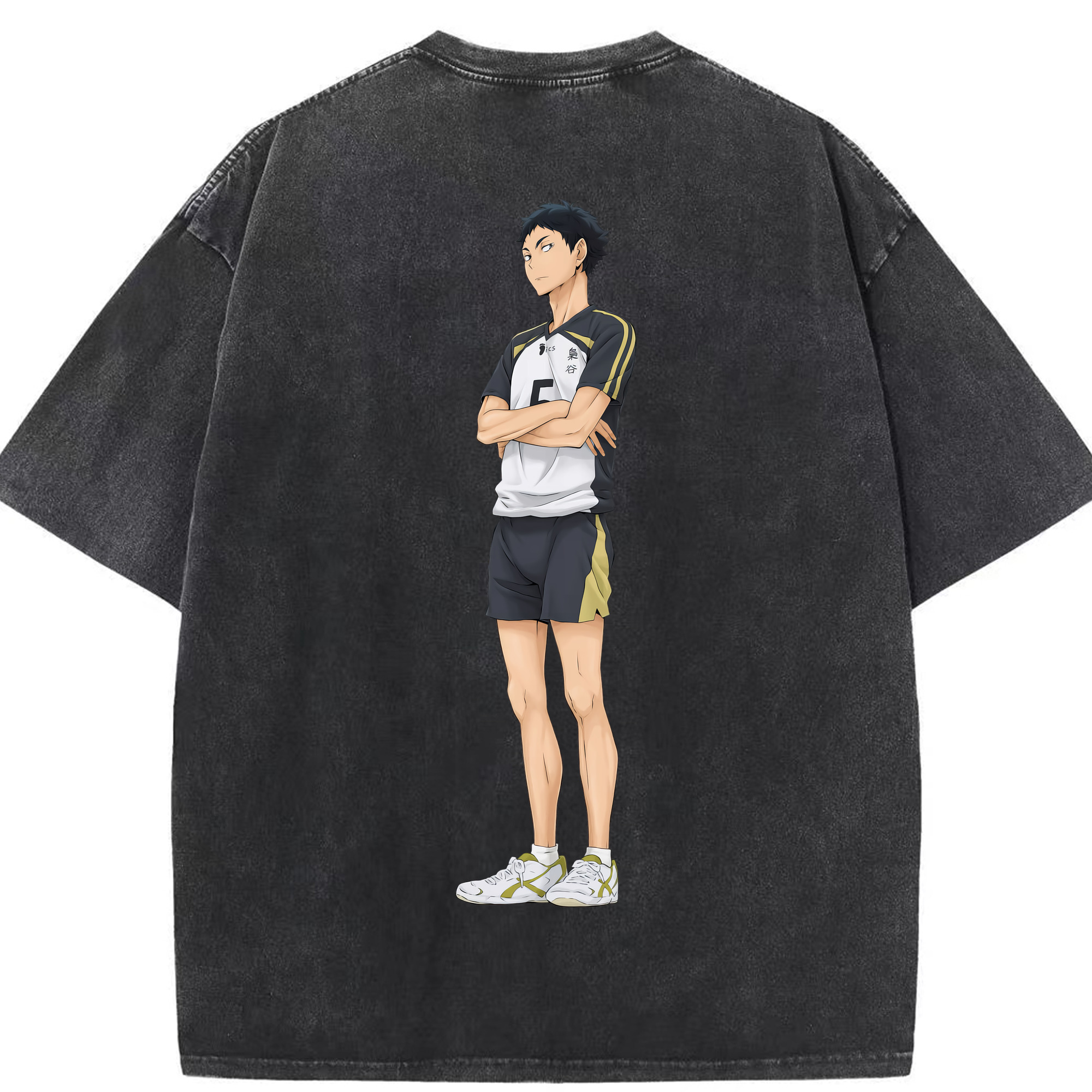 （画像用） ハイキュー!! Haikyu!! 綿100% ヴィンテージ風 半袖Tシャツ（背面プリント）