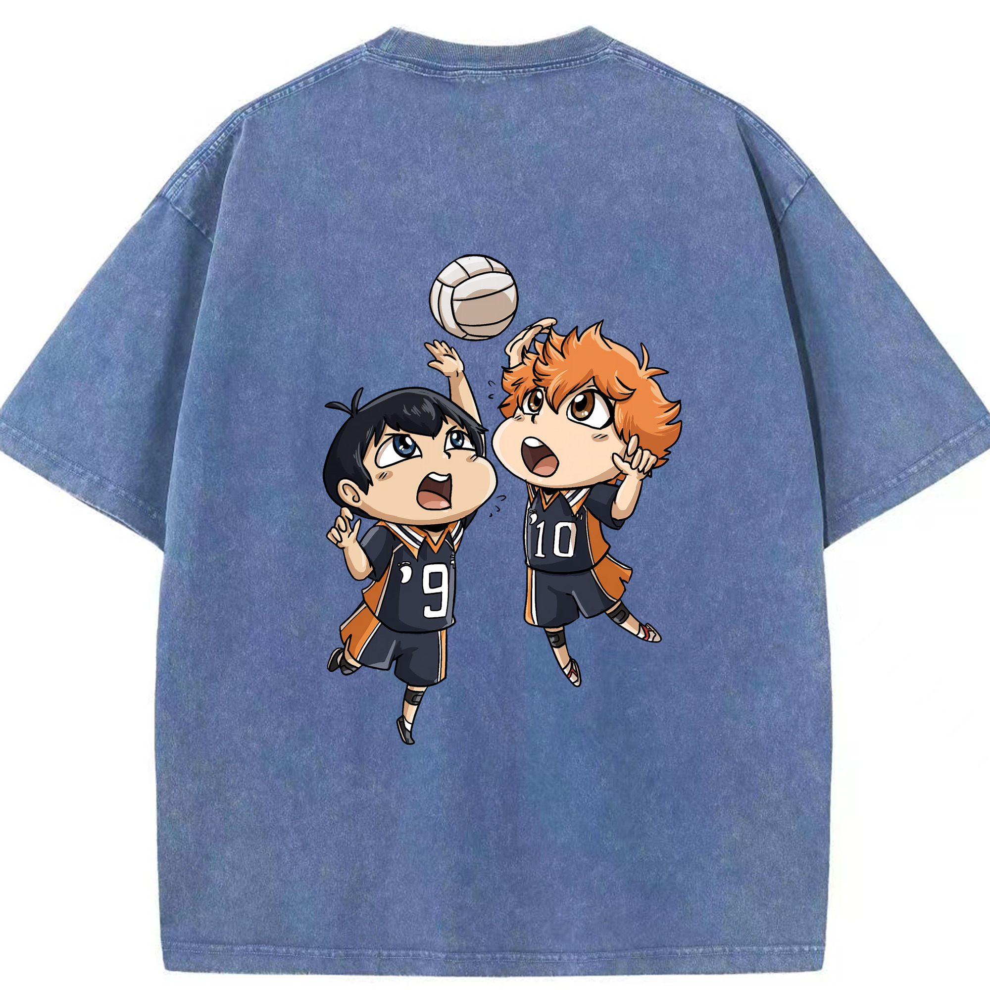 （画像用） ハイキュー!! Haikyu!! 綿100% ヴィンテージ風 半袖Tシャツ（背面プリント）