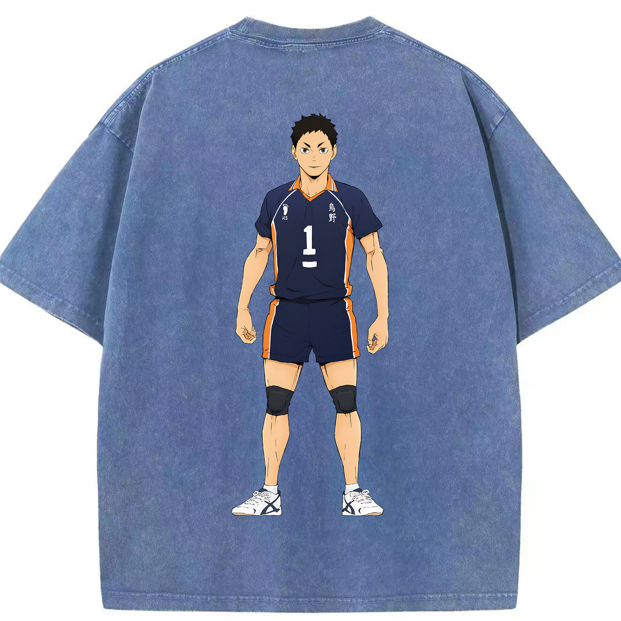 （画像用） ハイキュー!! Haikyu!! 綿100% ヴィンテージ風 半袖Tシャツ（背面プリント）