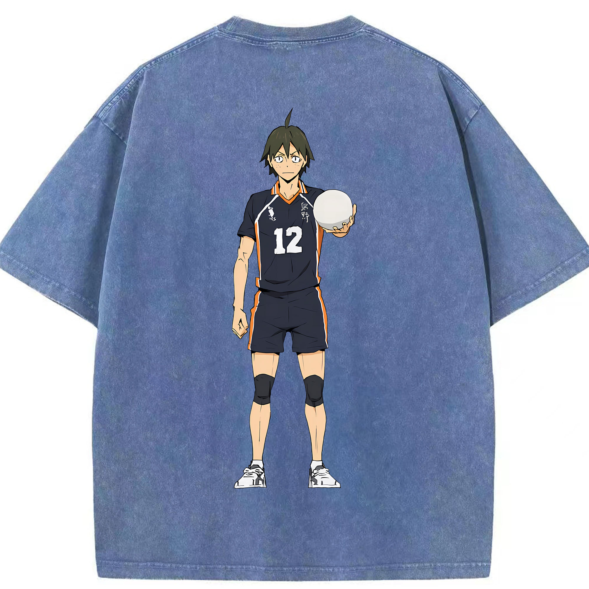 （画像用） ハイキュー!! Haikyu!! 綿100% ヴィンテージ風 半袖Tシャツ（背面プリント）