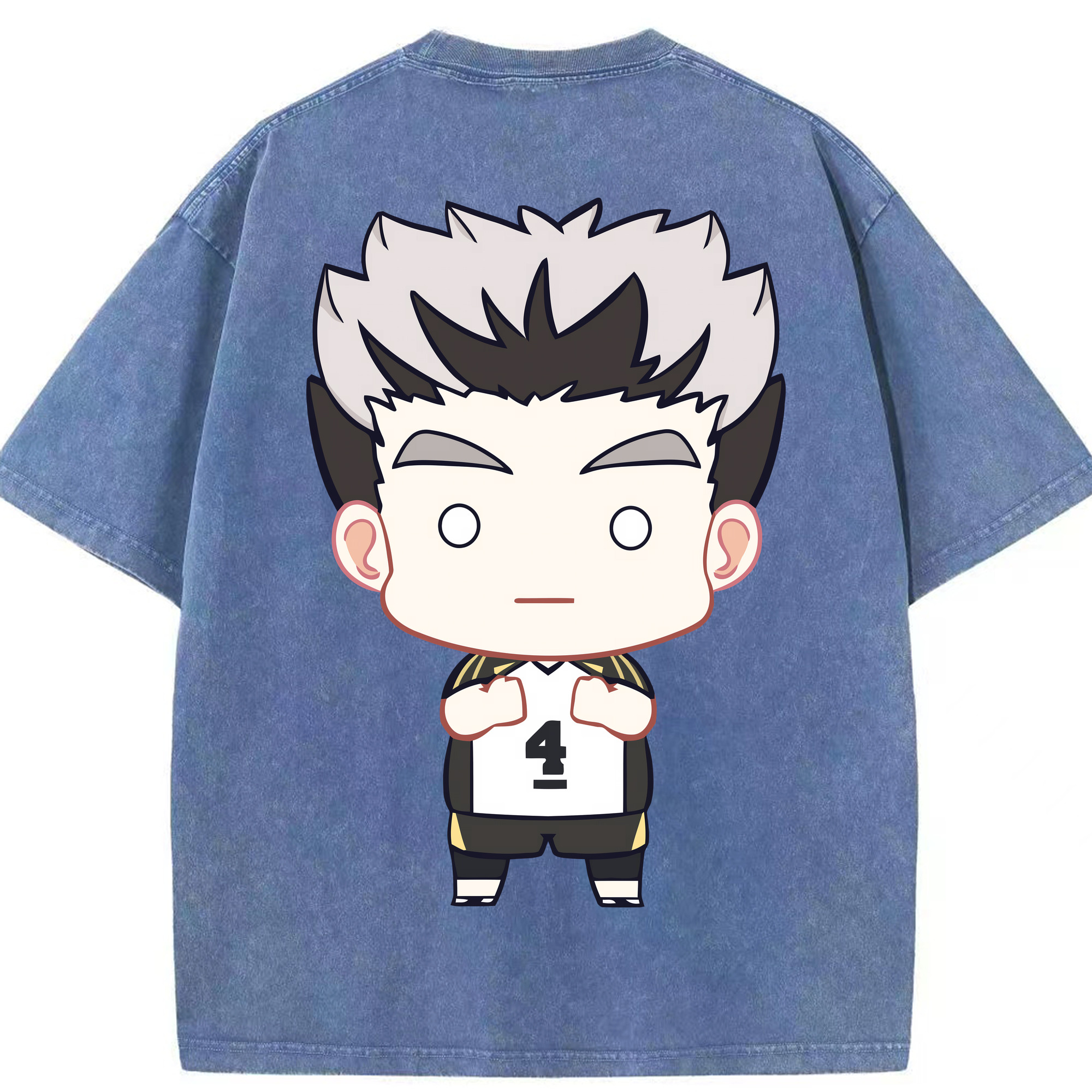 （画像用） ハイキュー!! Haikyu!! 綿100% ヴィンテージ風 半袖Tシャツ（背面プリント）