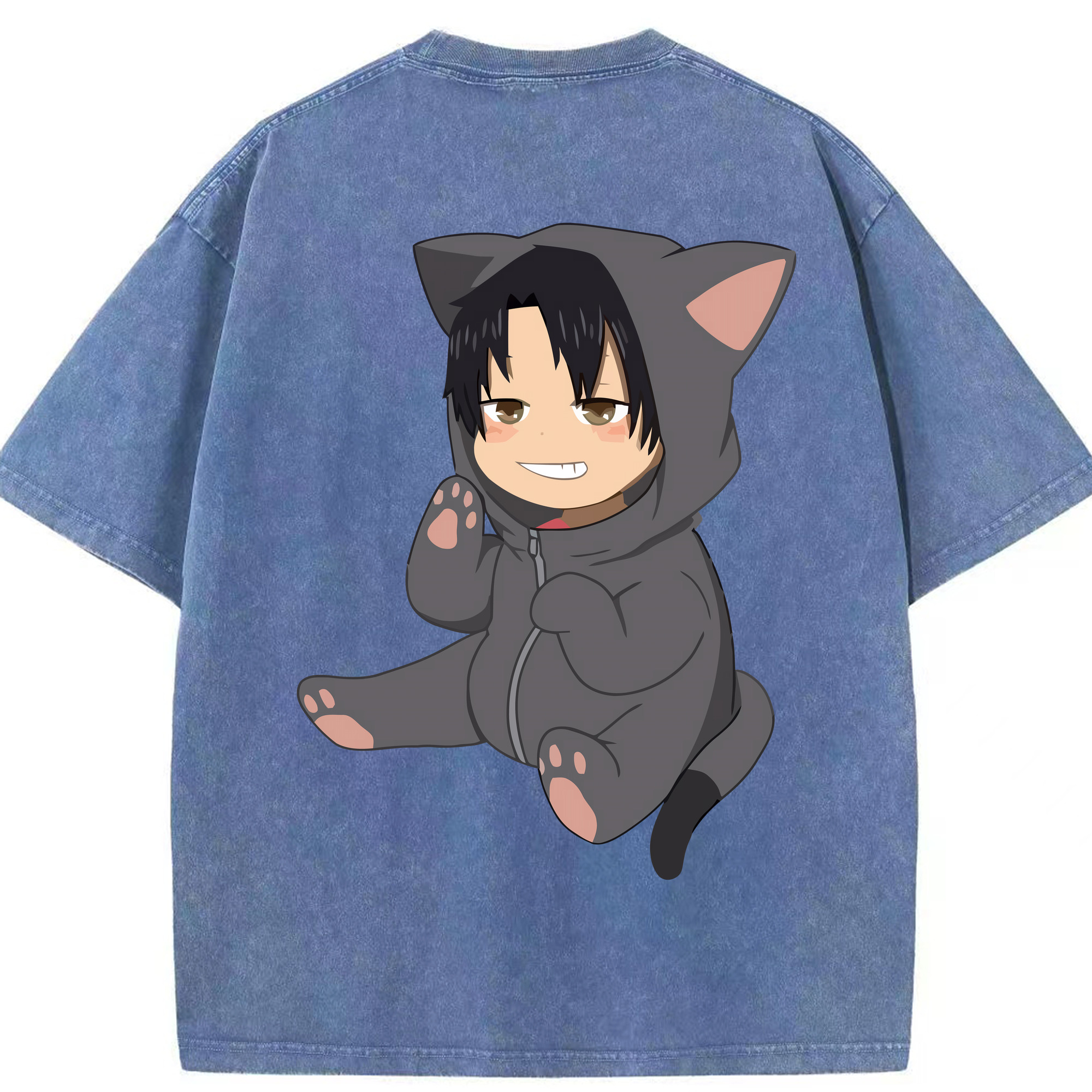 （画像用） ハイキュー!! Haikyu!! 綿100% ヴィンテージ風 半袖Tシャツ（背面プリント）