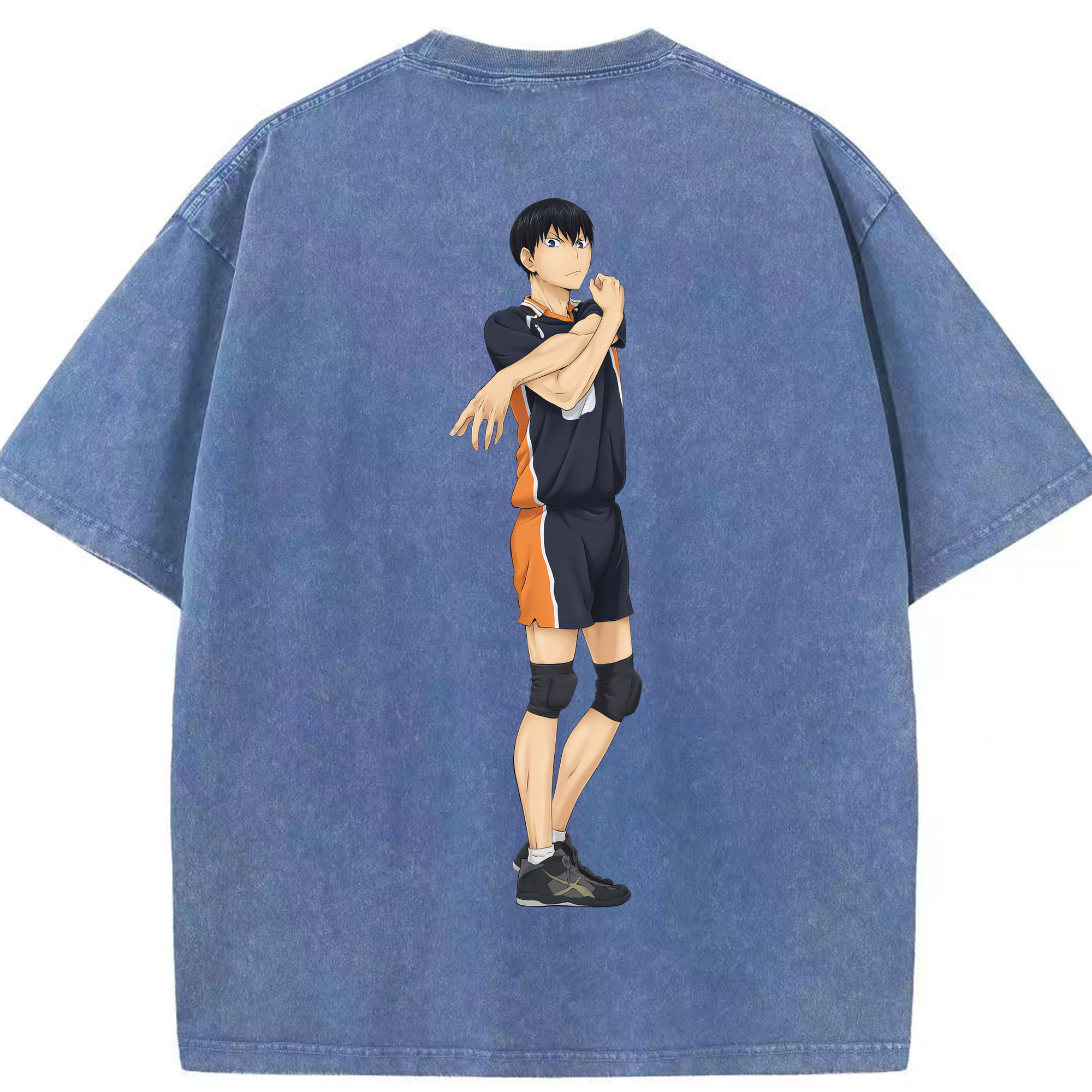（画像用） ハイキュー!! Haikyu!! 綿100% ヴィンテージ風 半袖Tシャツ（背面プリント）