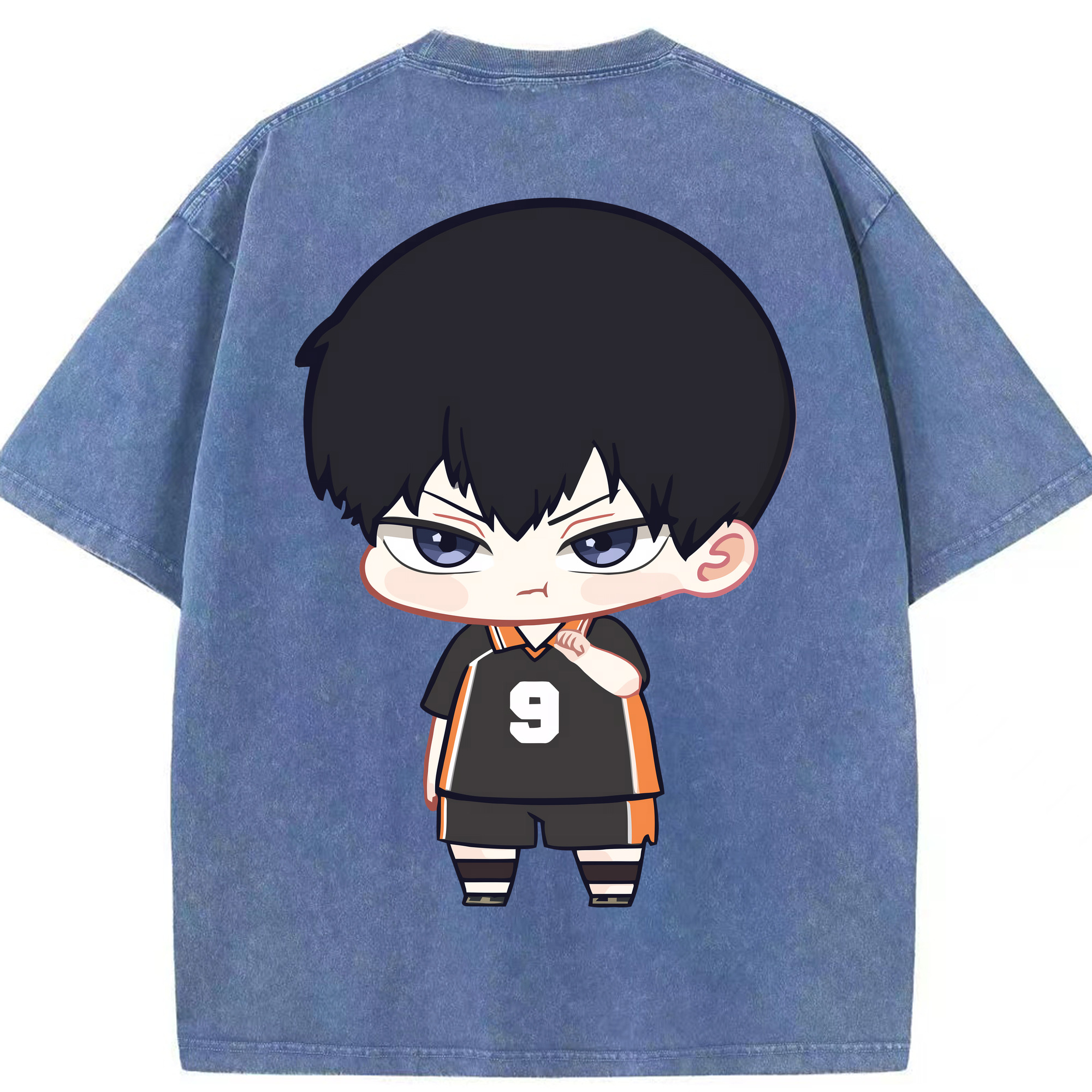 （画像用） ハイキュー!! Haikyu!! 綿100% ヴィンテージ風 半袖Tシャツ（背面プリント）